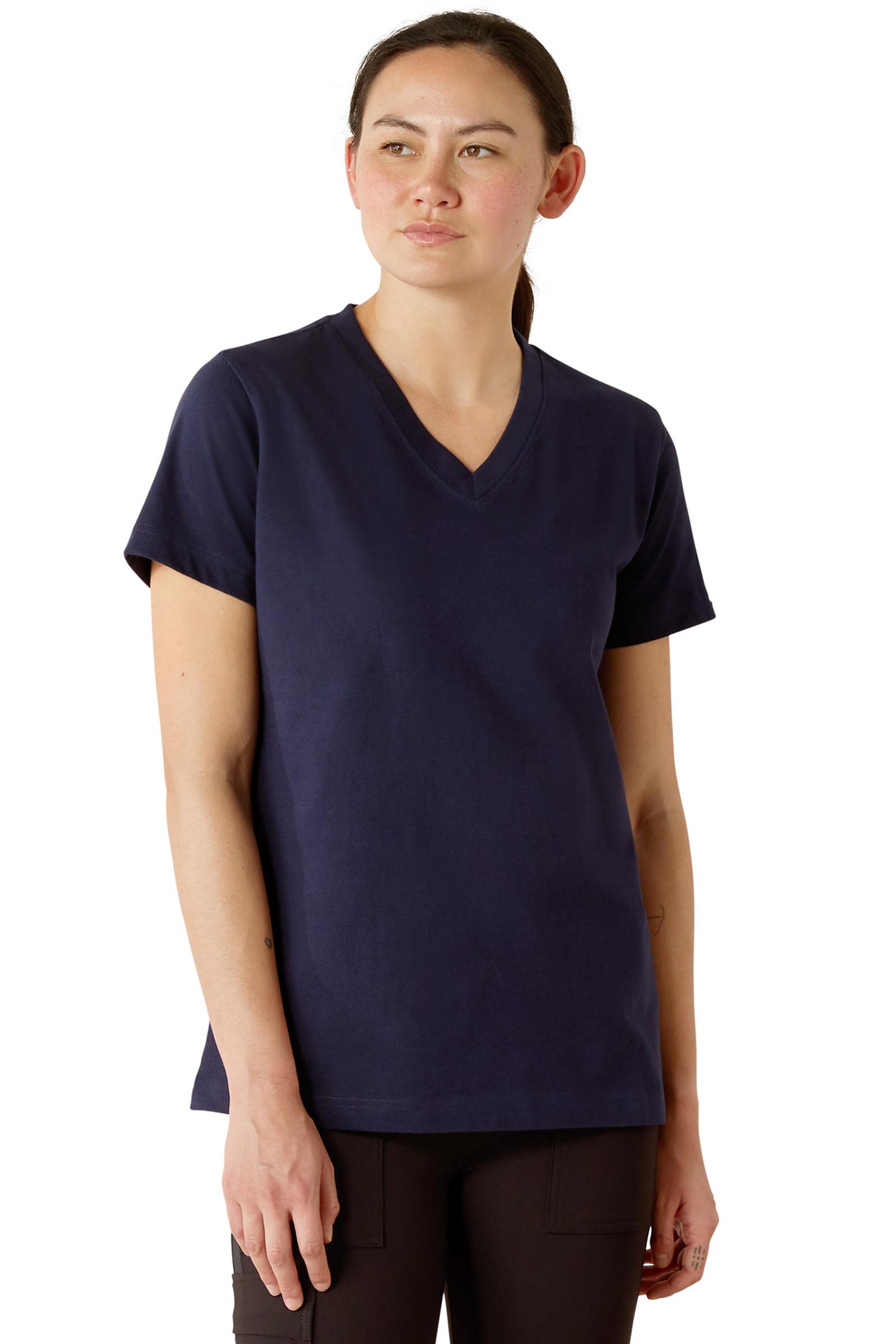 Ariat T-shirt Rebar Cotton Strong col V standard pour femme  