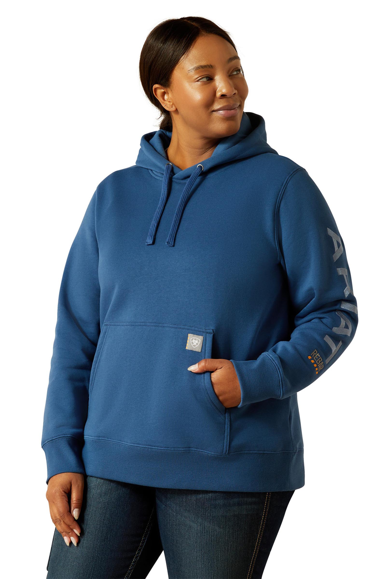 Ensign Blue/Endless Sky Ariat Rebar Sweat &agrave; capuche femme avec imprim&eacute;