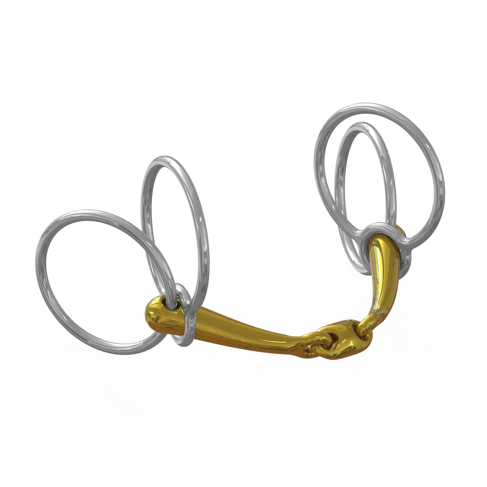 Mors de filet NS Bits Tranz Ride & Drive double anneaux 60 mm