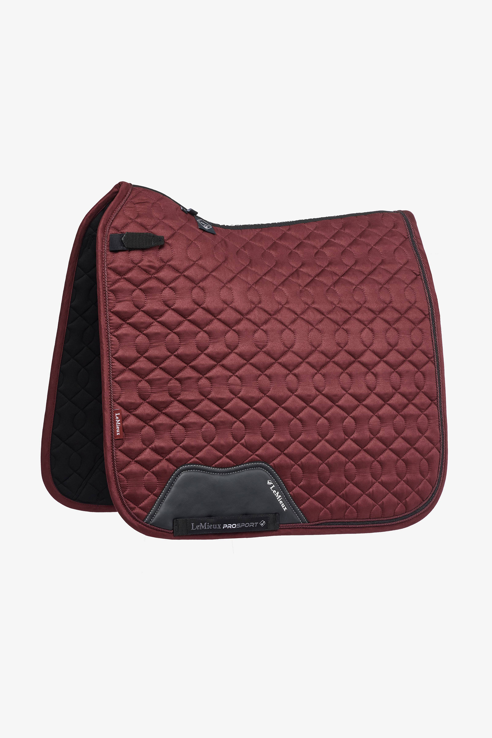 Burgundy Tapis de selle de dressage LeMieux Daim Cristaux