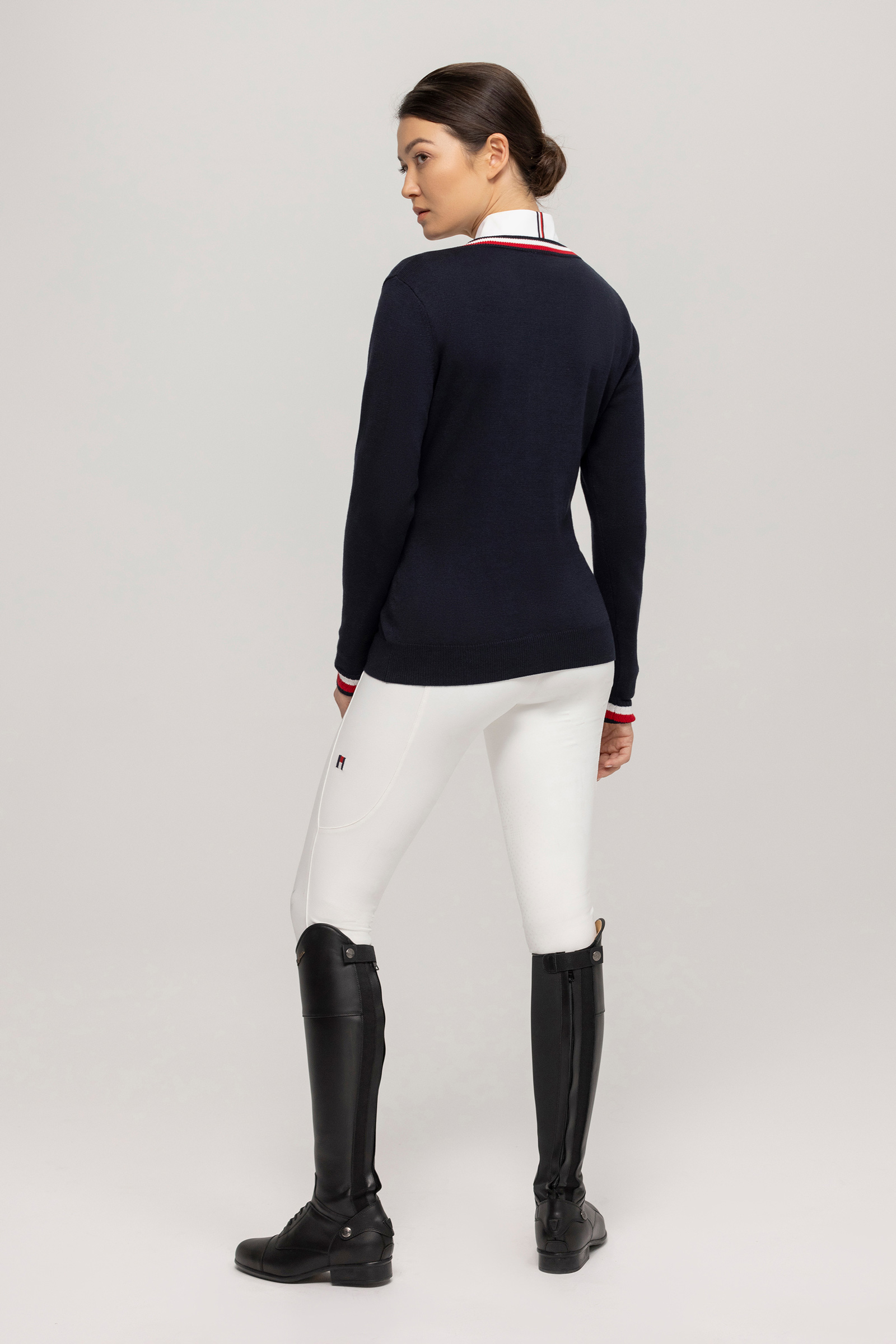 Tommy Hilfiger Equestrian Indiana pull col en V pour femme