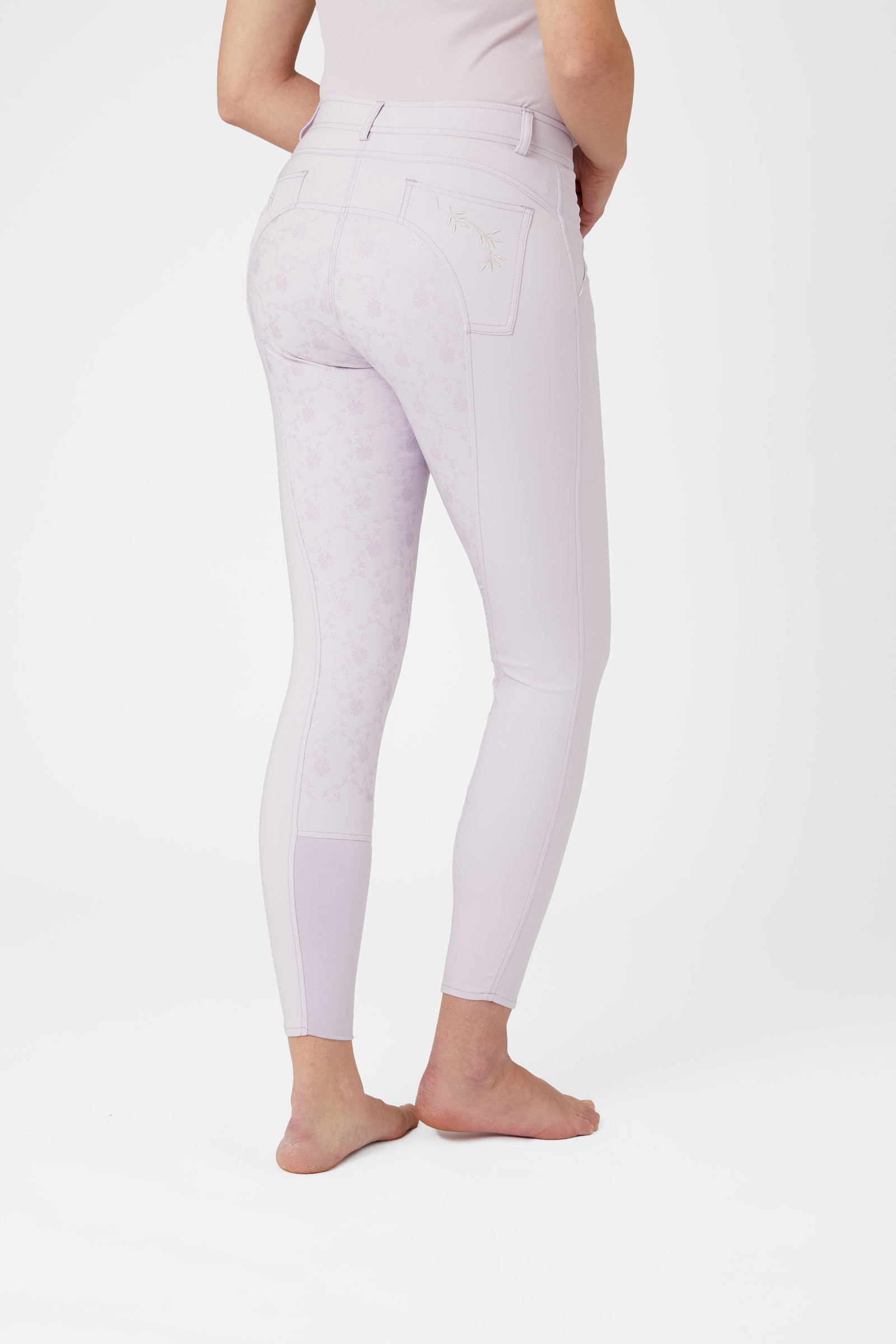Pantalon d'&eacute;quitation fond int&eacute;gral Horze Kaitlin pour femme avec d&eacute;co florale