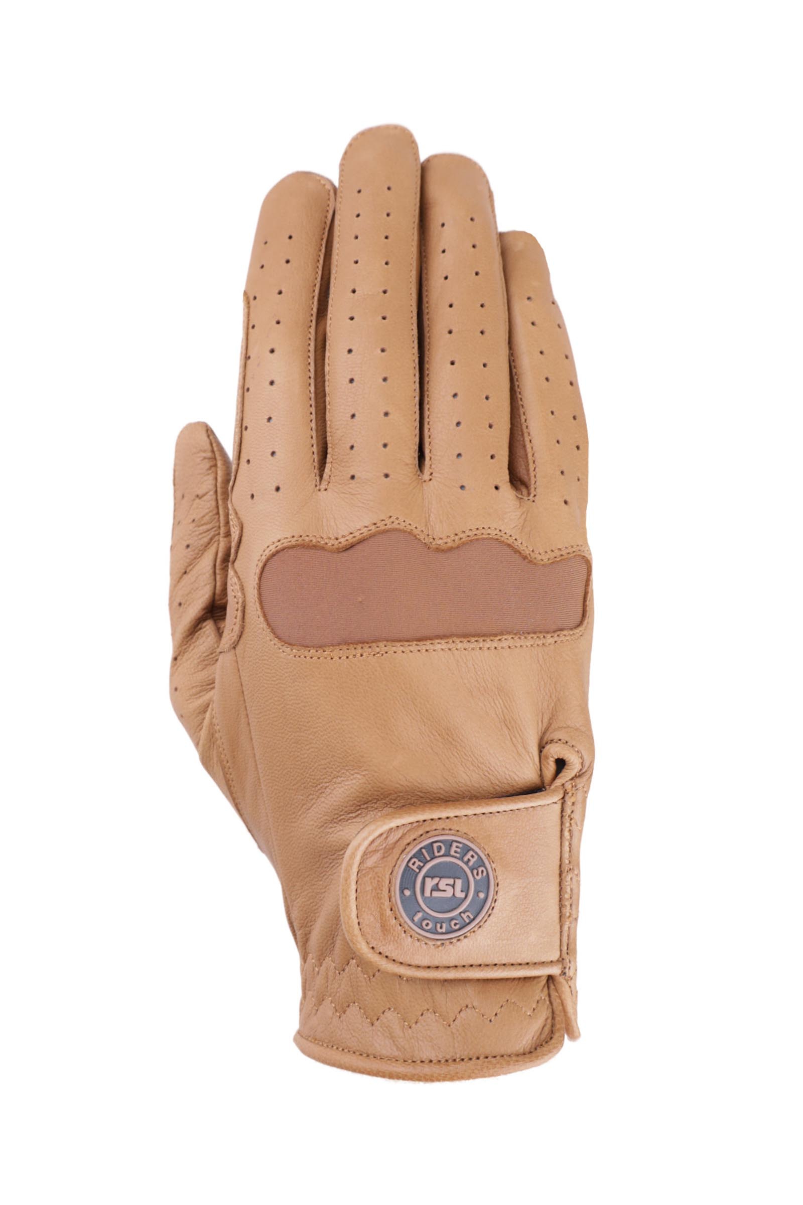 Tan RSL Chicago gants d&rsquo;&eacute;quitation en cuir nappa de ch&egrave;vre