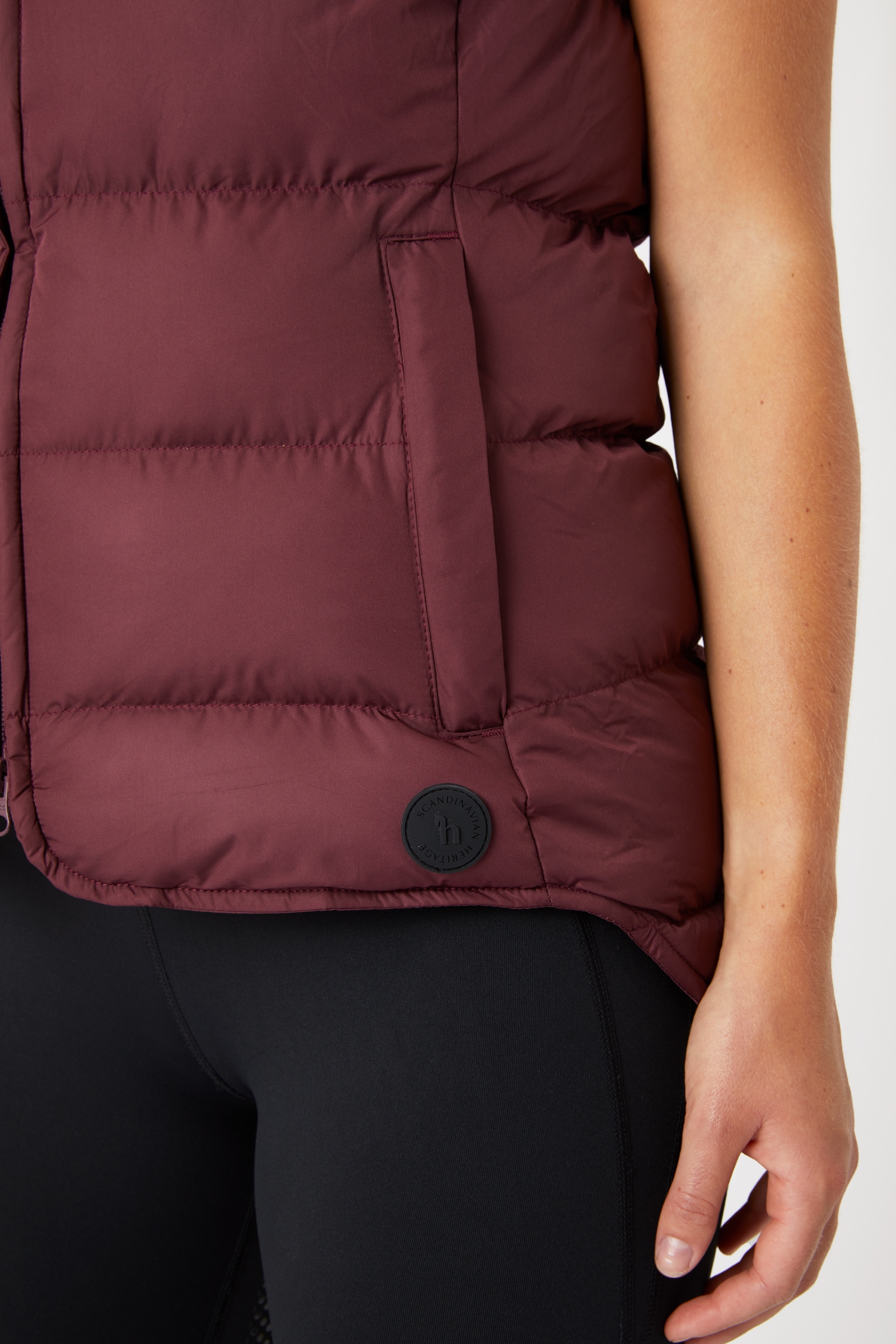 Gilet d'équitation doudoune sans manches avec capuche Horze Callie, femme