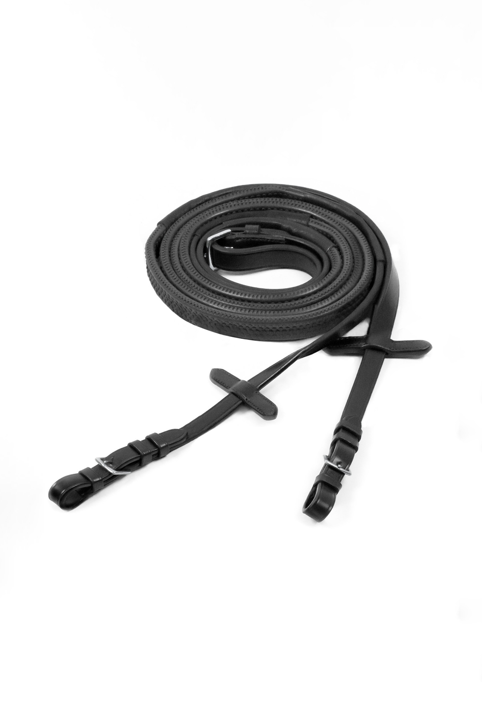 Black/Silver Schockem&ouml;hle Sports r&ecirc;nes en caoutchouc avec boucles