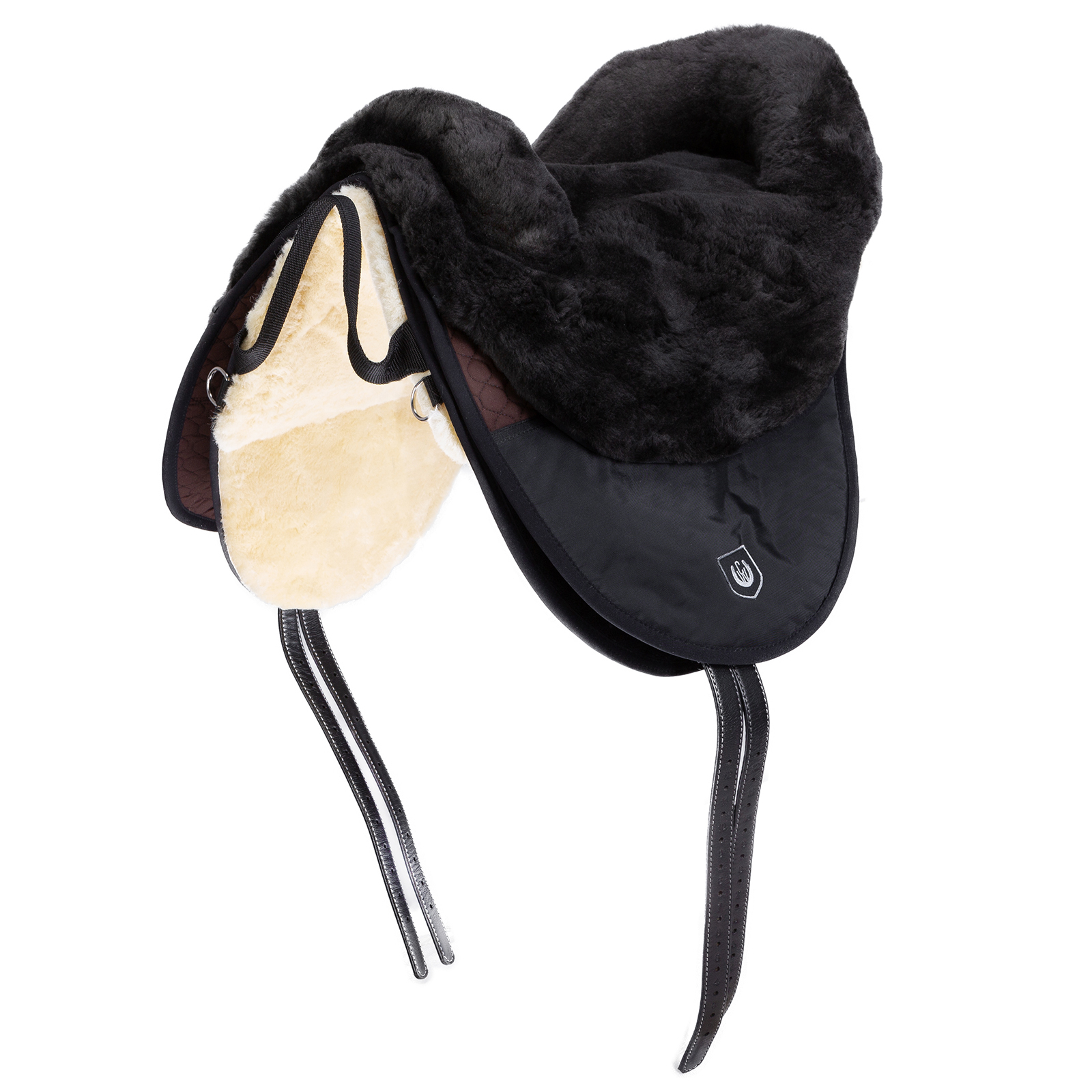 Brown/Brown/Off-white Tapis de monte à cru "bareback" Christ Riding Cloud Special Plus, avec panneaux de mousse composite