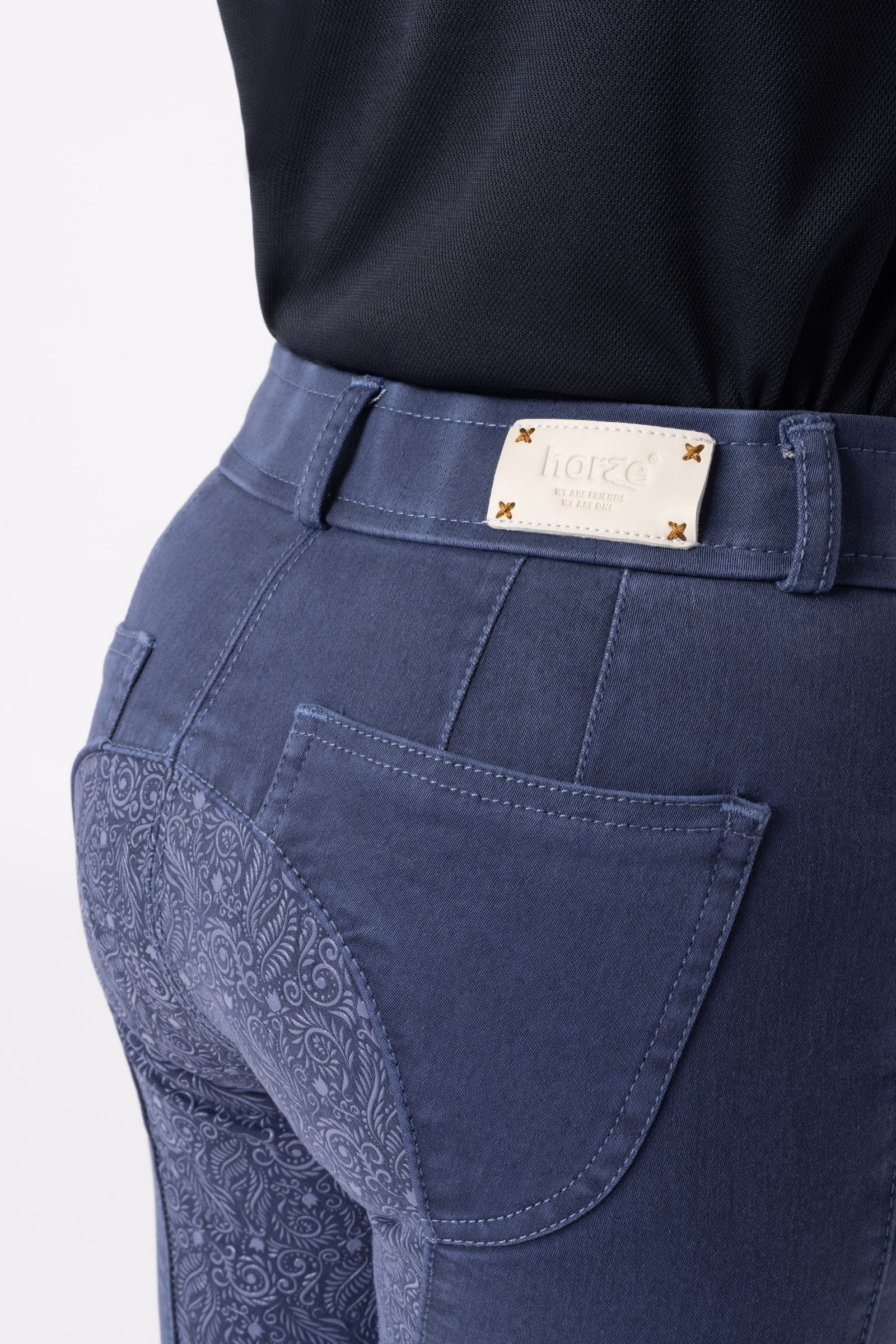 Pantalon d'équitation fond intégral grip Horze Suki, enfant