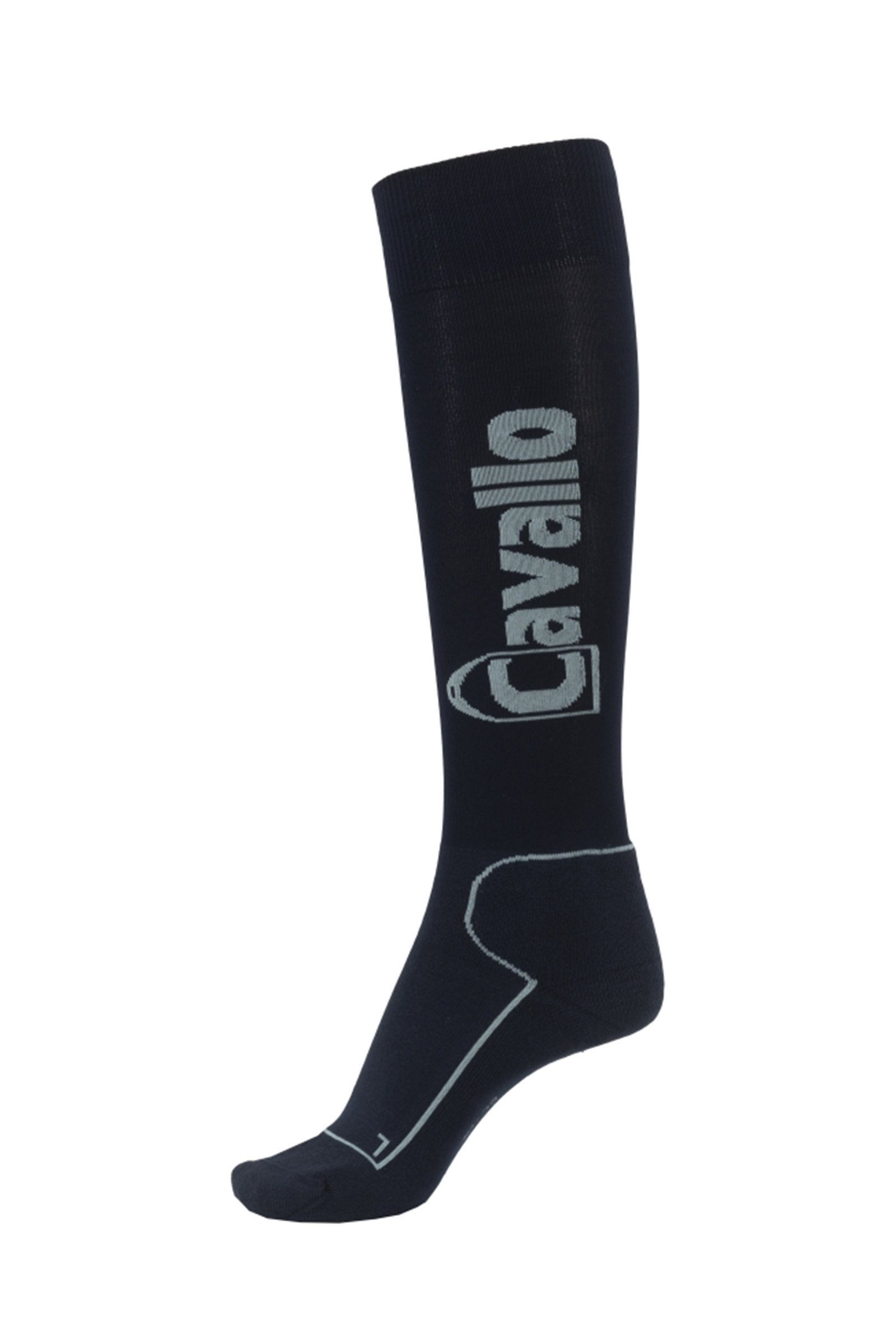 Dark Blue/Green Cavallo CavalSimo Chaussettes ergonomiques avec une tige fine