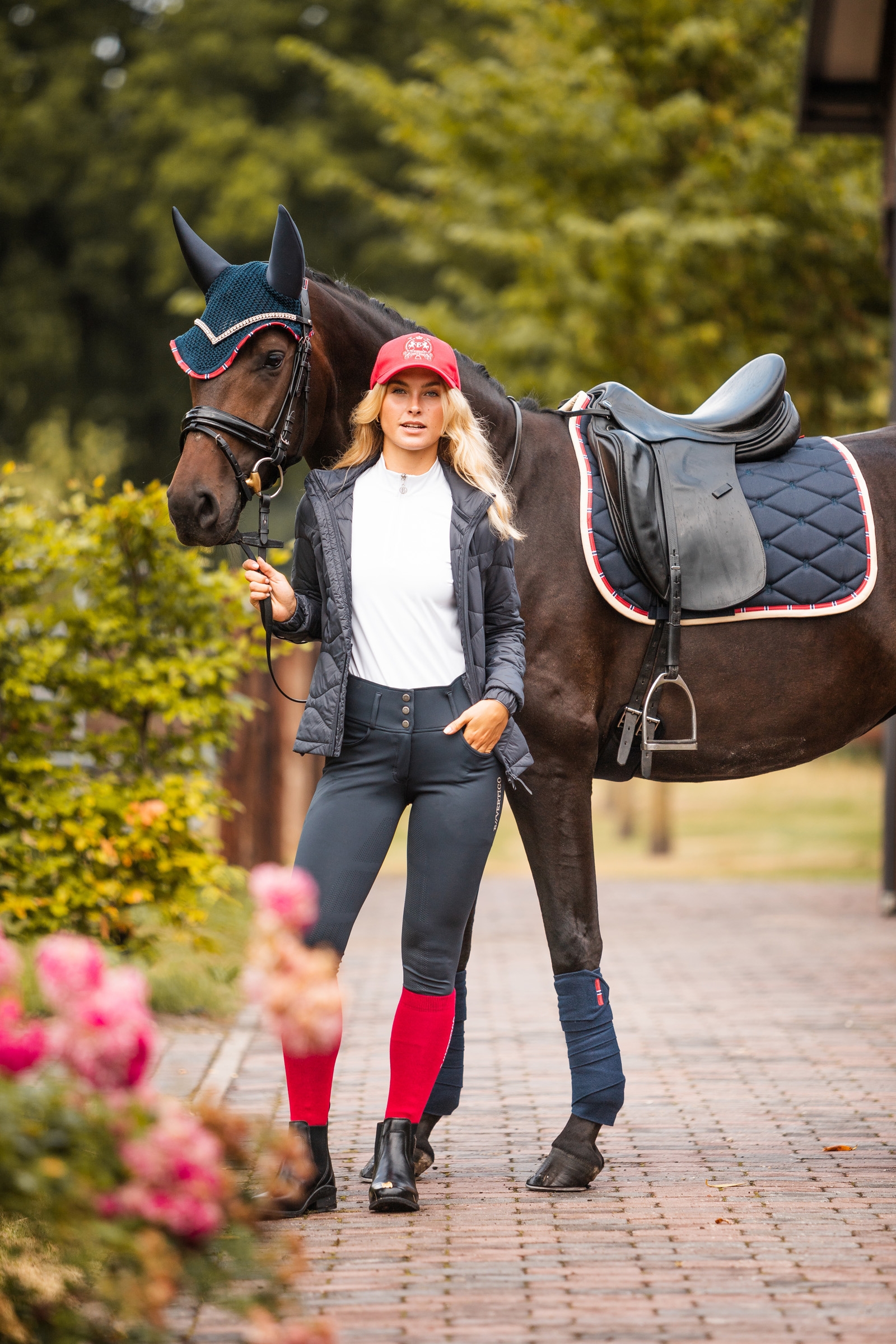 Tapis de selle de dressage B Vertigo Amory avec monogramme brod&eacute;