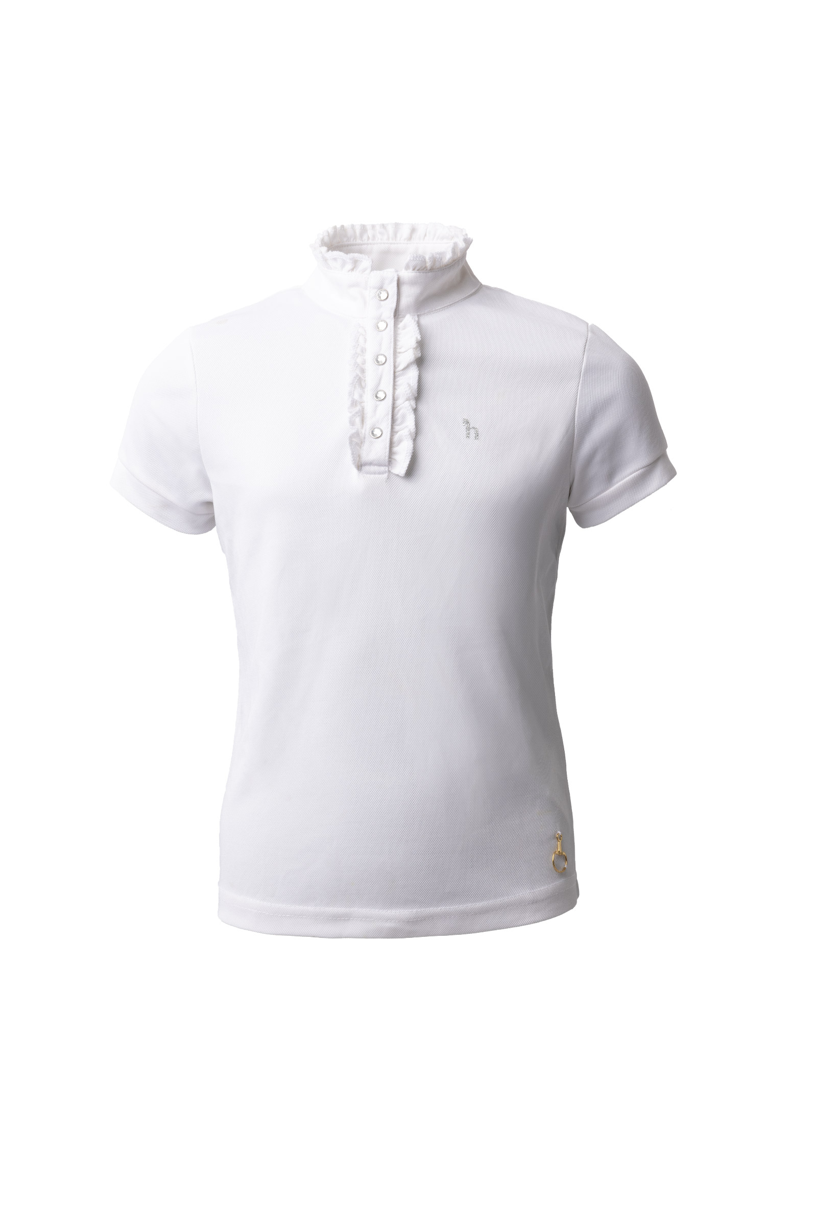 Polo de concours manches courtes &agrave; volants Horze Christel, enfant