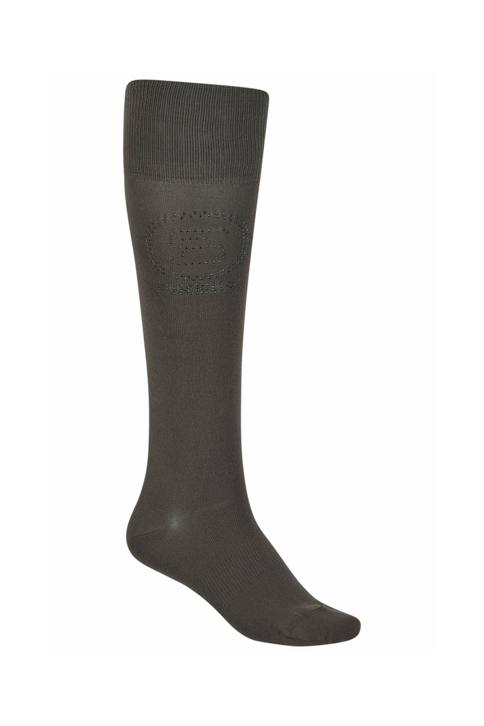 Deep Khaki Pikeur Sports chaussettes hautes avec clous décoratifs