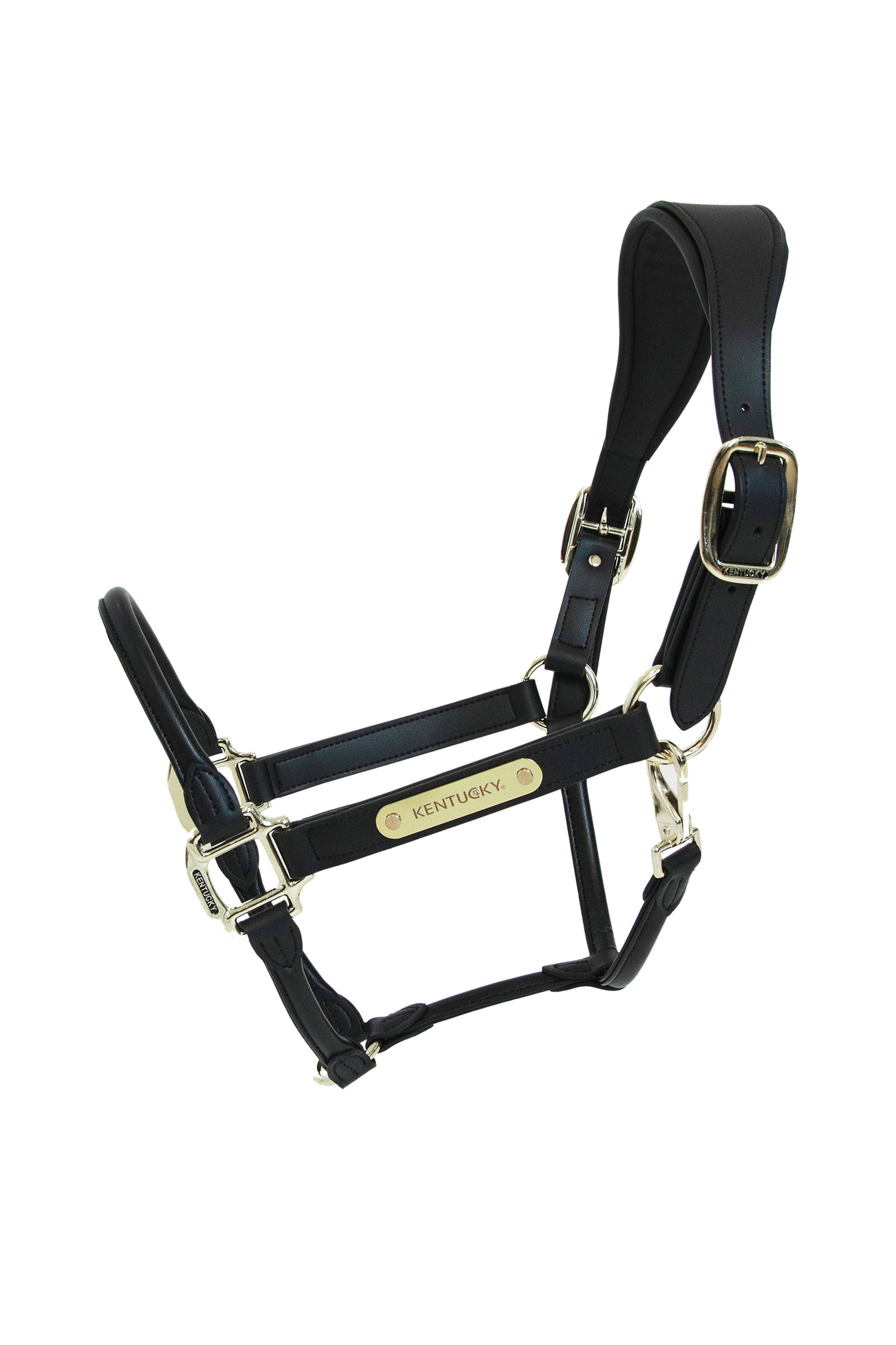 black Kentucky Horsewear Licol anatomique en cuir