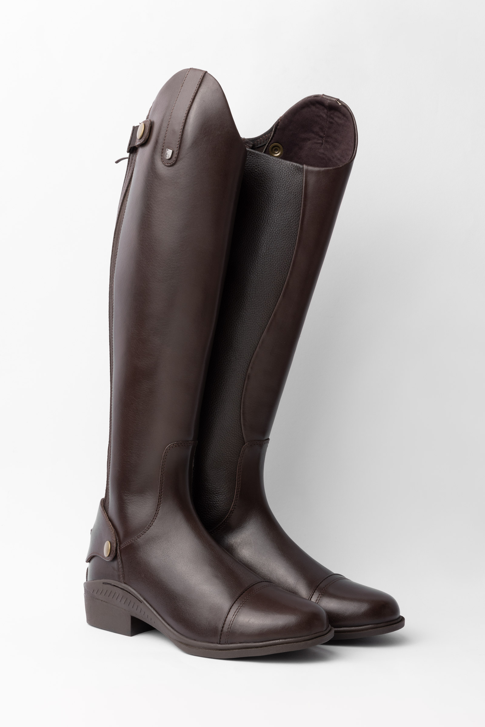 Marron Bottes d'équitation cuir Horze Genève, femme