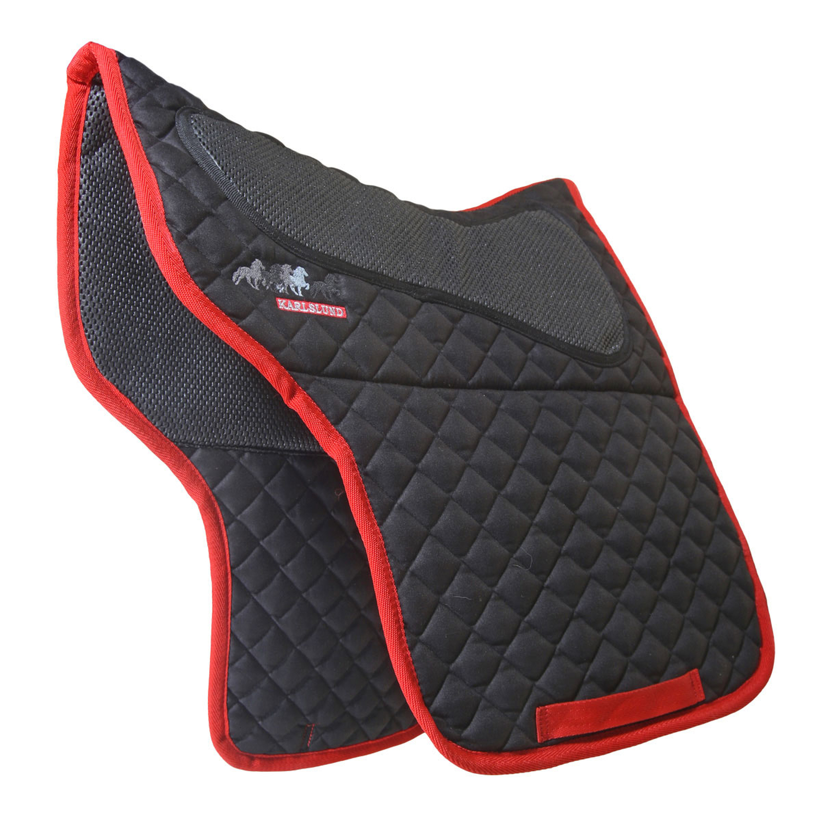 Black/Red Karlslund Tapis de Selle, Coton