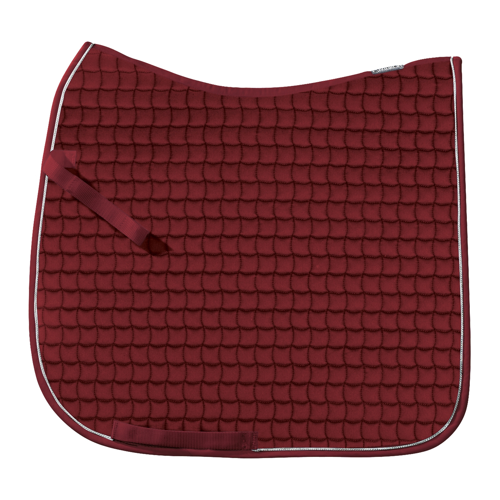 Burgundy Dark Red Tapis de selle mixte Coton Eskadron Argent