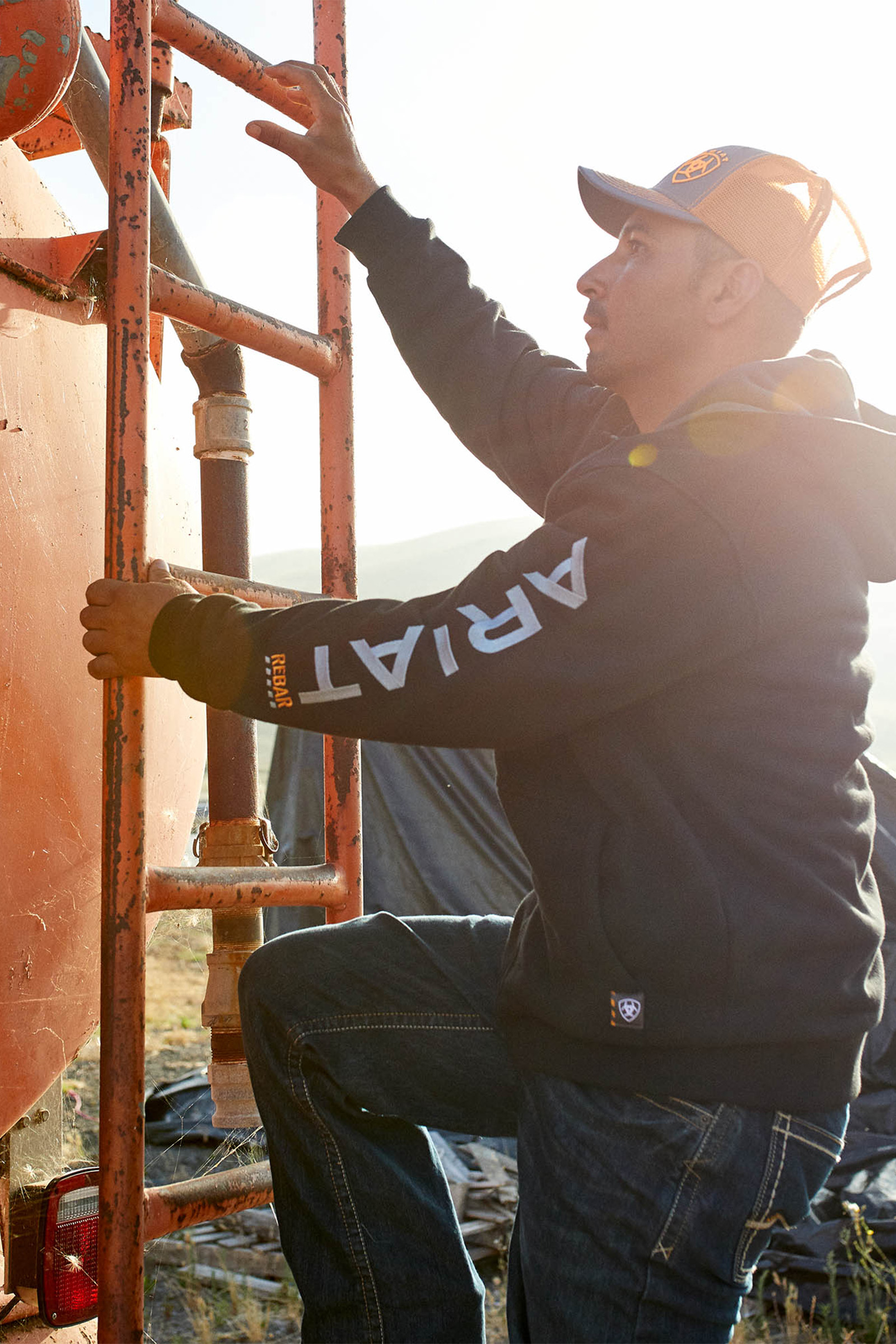 Ariat Rebar All-Weather Sweat à capuche entièrement zippé pour homme