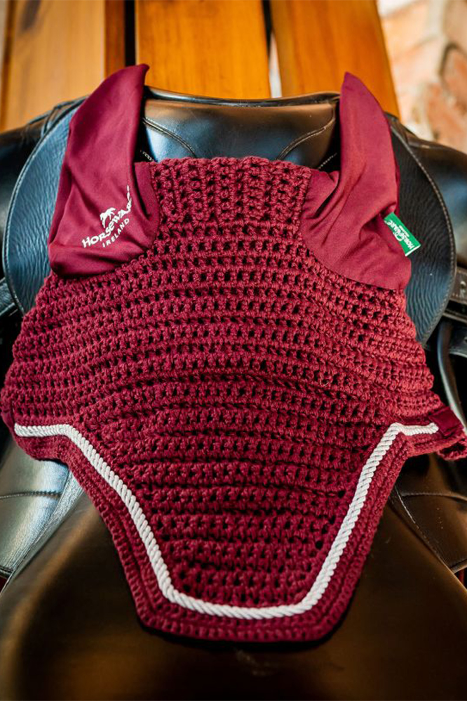 Burgundy Bonnet anti-mouches Horseware Signature