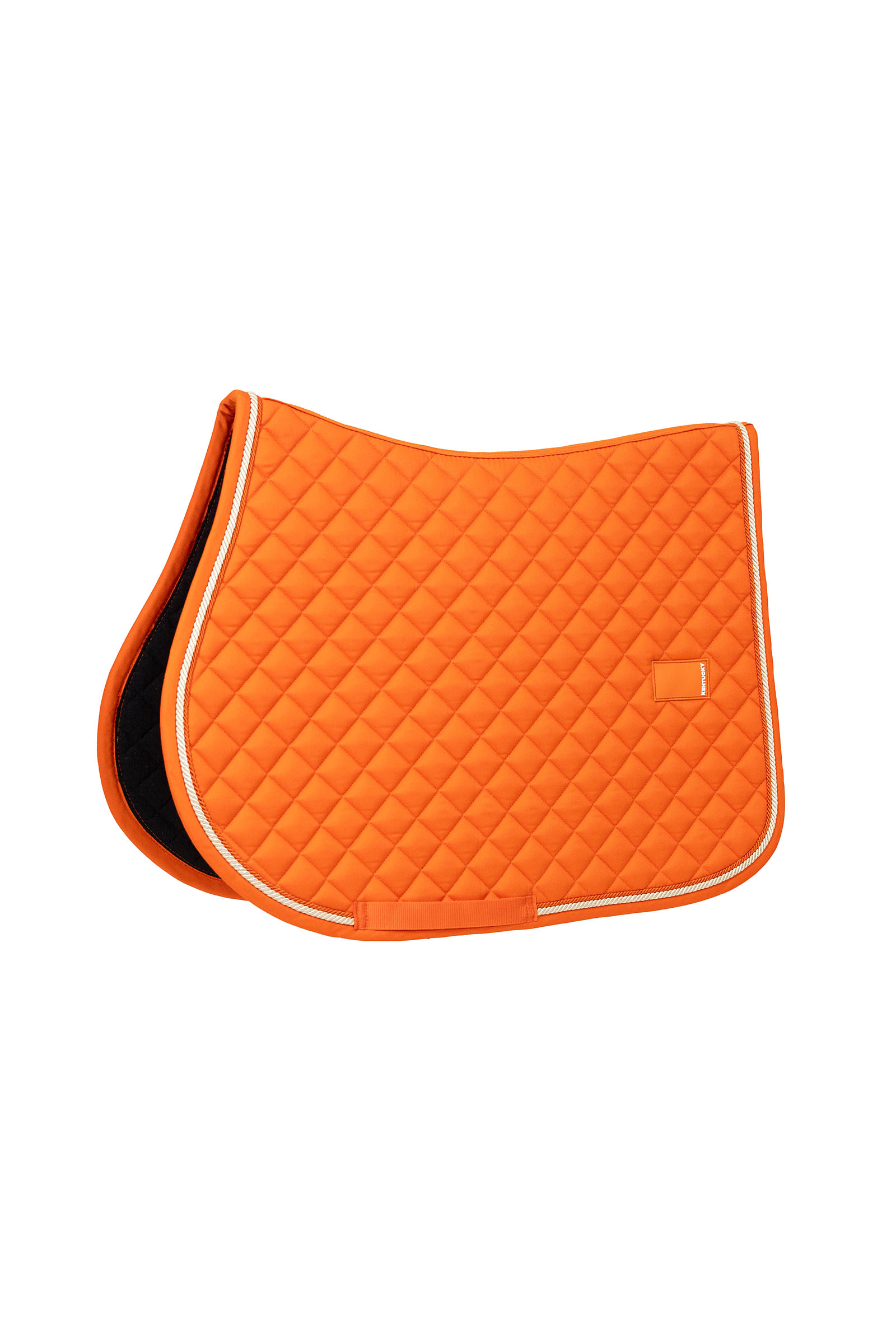 orange Kentucky Horsewear Tapis de selle Diamond avec cordelettes