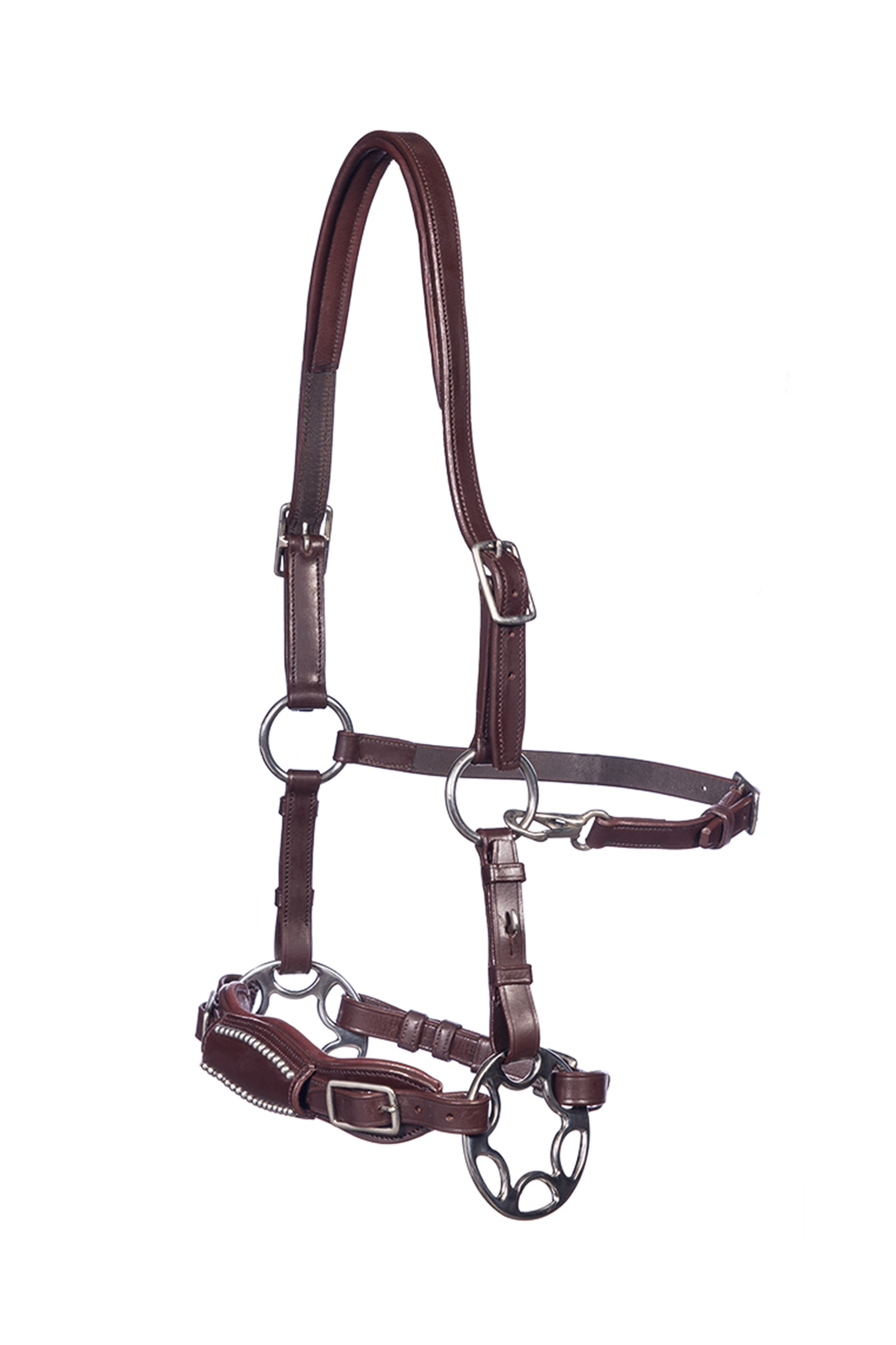 Dark Brown F.R.A. Freedom Riding Articles Miranti Hackamore (System 2) Leather, Jaw Straps, w/ Scissors
