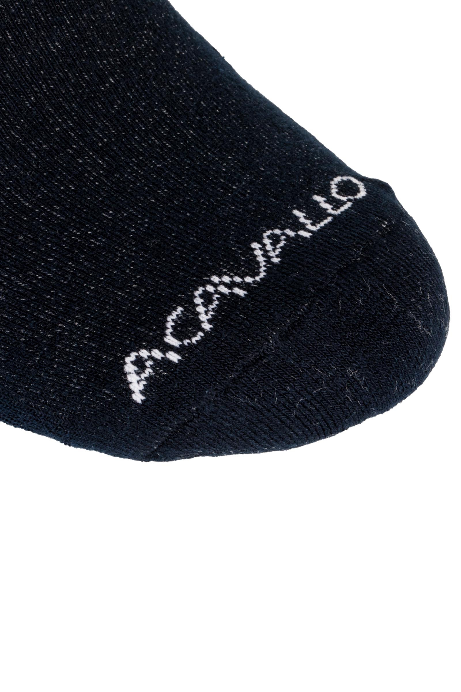 Acavallo Chaussettes en coton &agrave; motif diamant