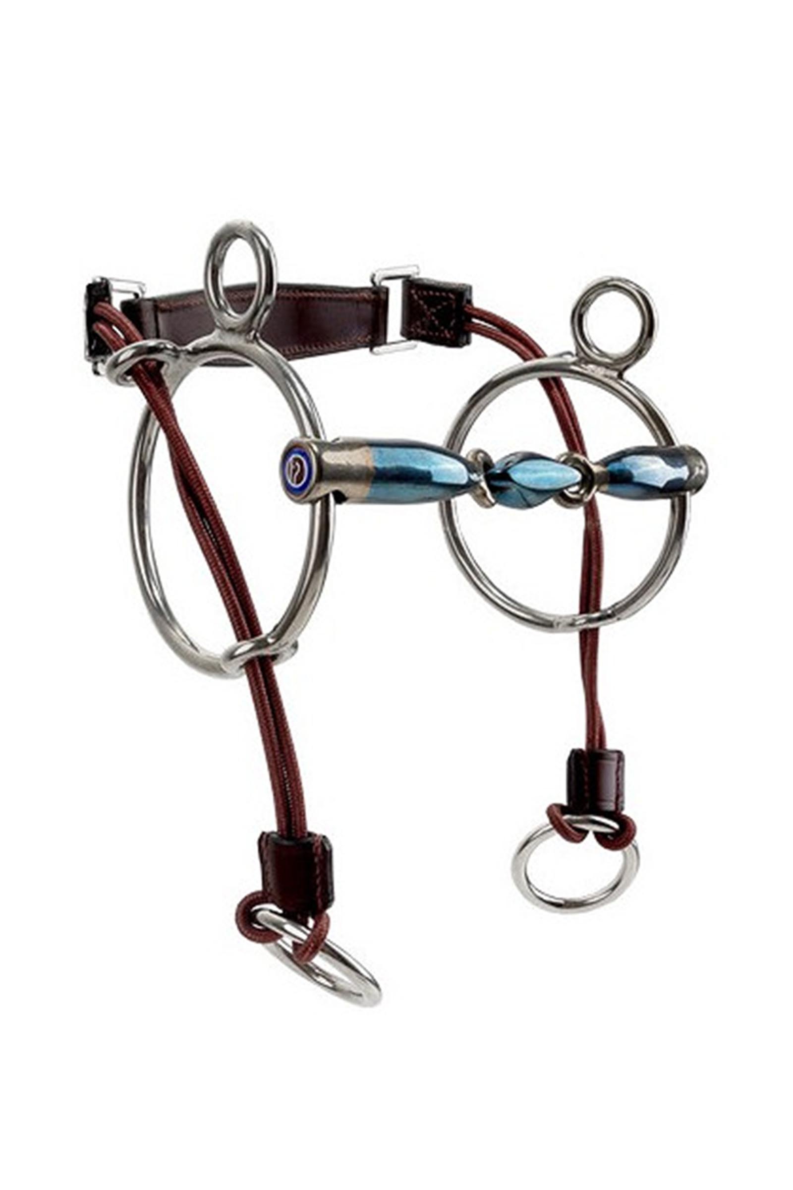 Mors Trust Equestrian Acier Doux Bleu Salivant Releveur Gourmette Double Brisure