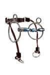 Mors Trust Equestrian Acier Doux Bleu Salivant Releveur Gourmette Double Brisure
