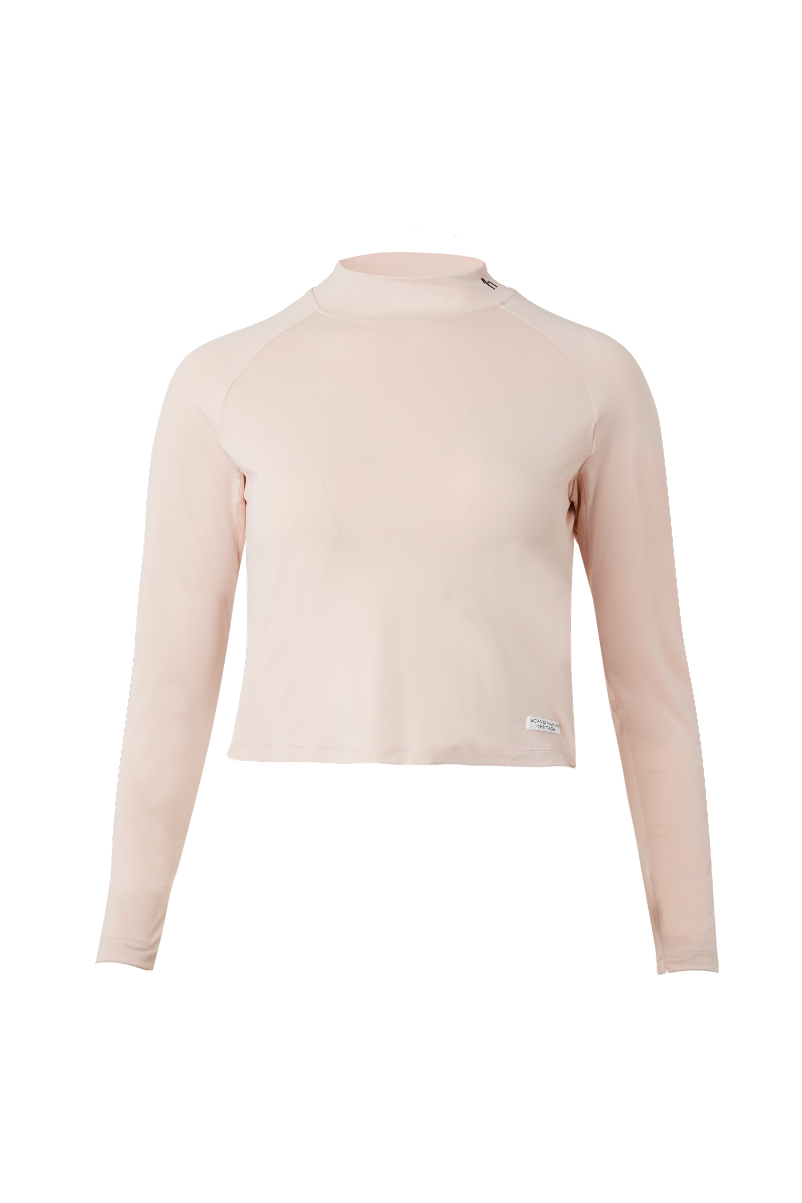 Peach Pink Horze Gabriela crop top, UPF 40+