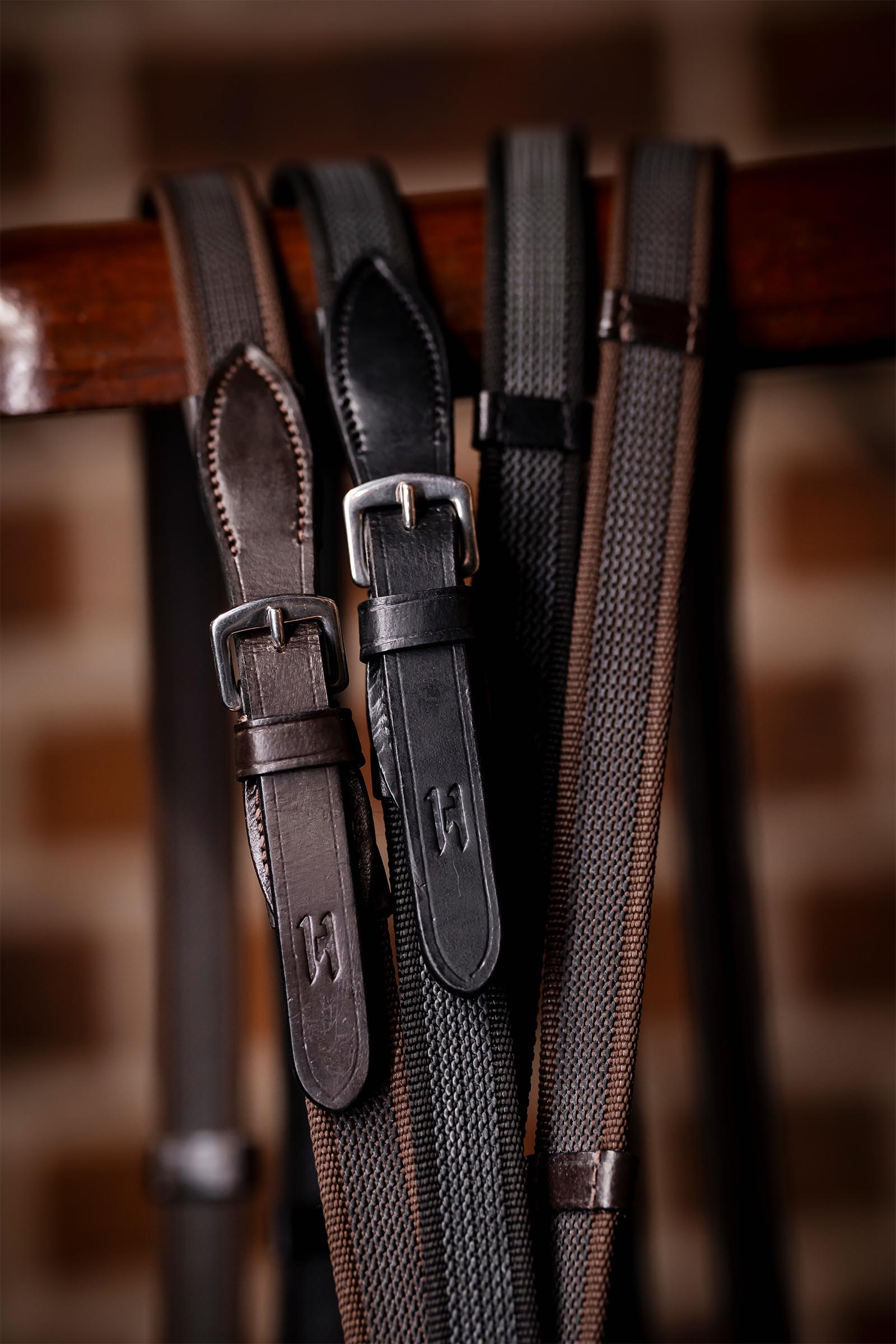 Horseware r&ecirc;nes continentales en caoutchouc antid&eacute;rapant