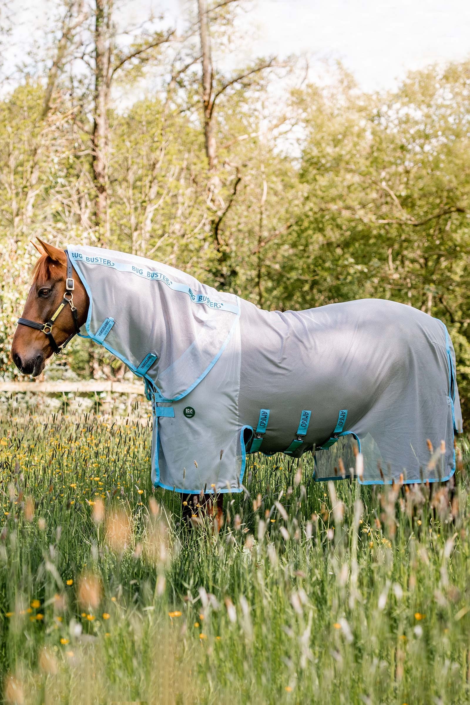 Horseware Amigo AmEco Bug Buster couverture anti-mouches avec cou amovible