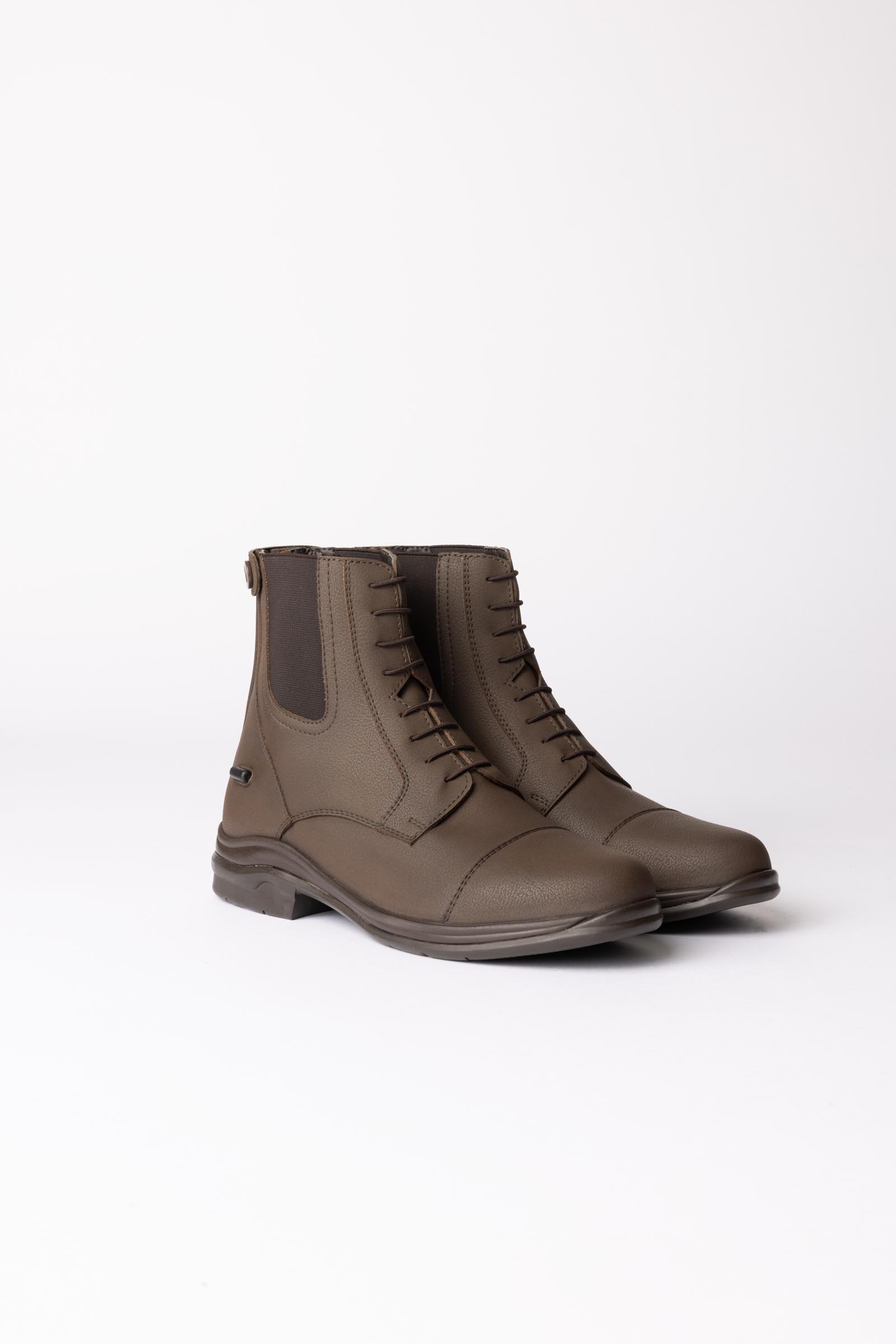 Dark Brown Horze Sheffield boots jodhpur en cuir végétalien