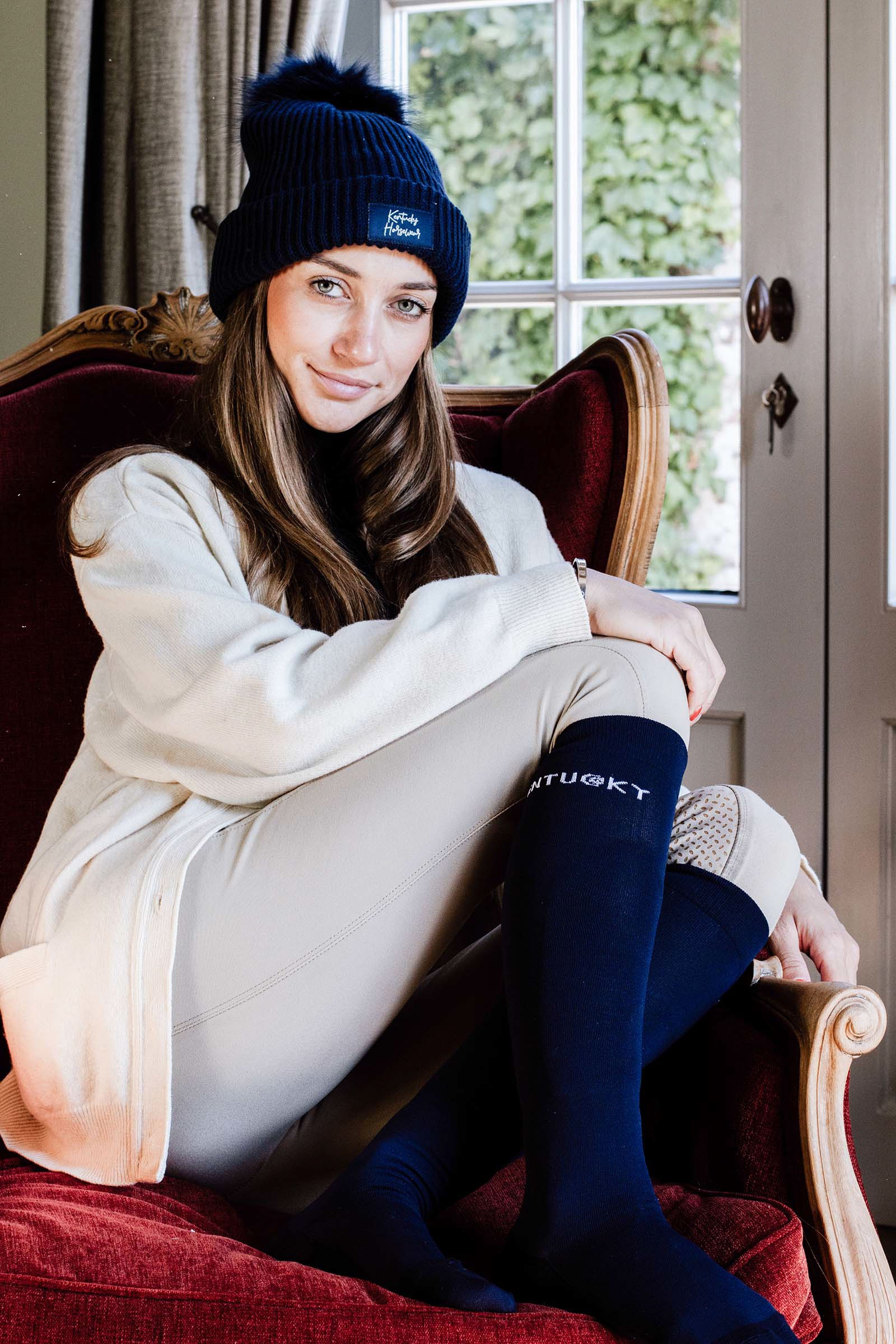 DB/AB Kentucky Horsewear Bonnet Pompom