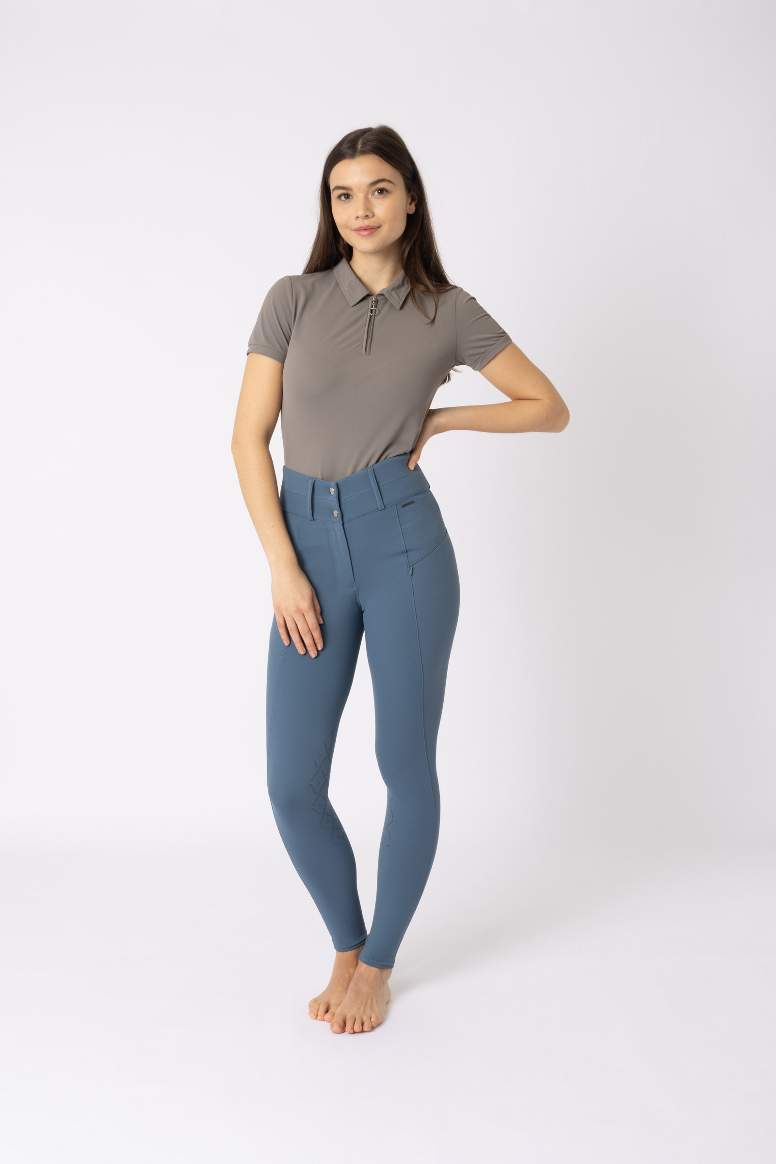 Pantalon d'&eacute;quitation taille haute basanes grip Horze Sophie, femme