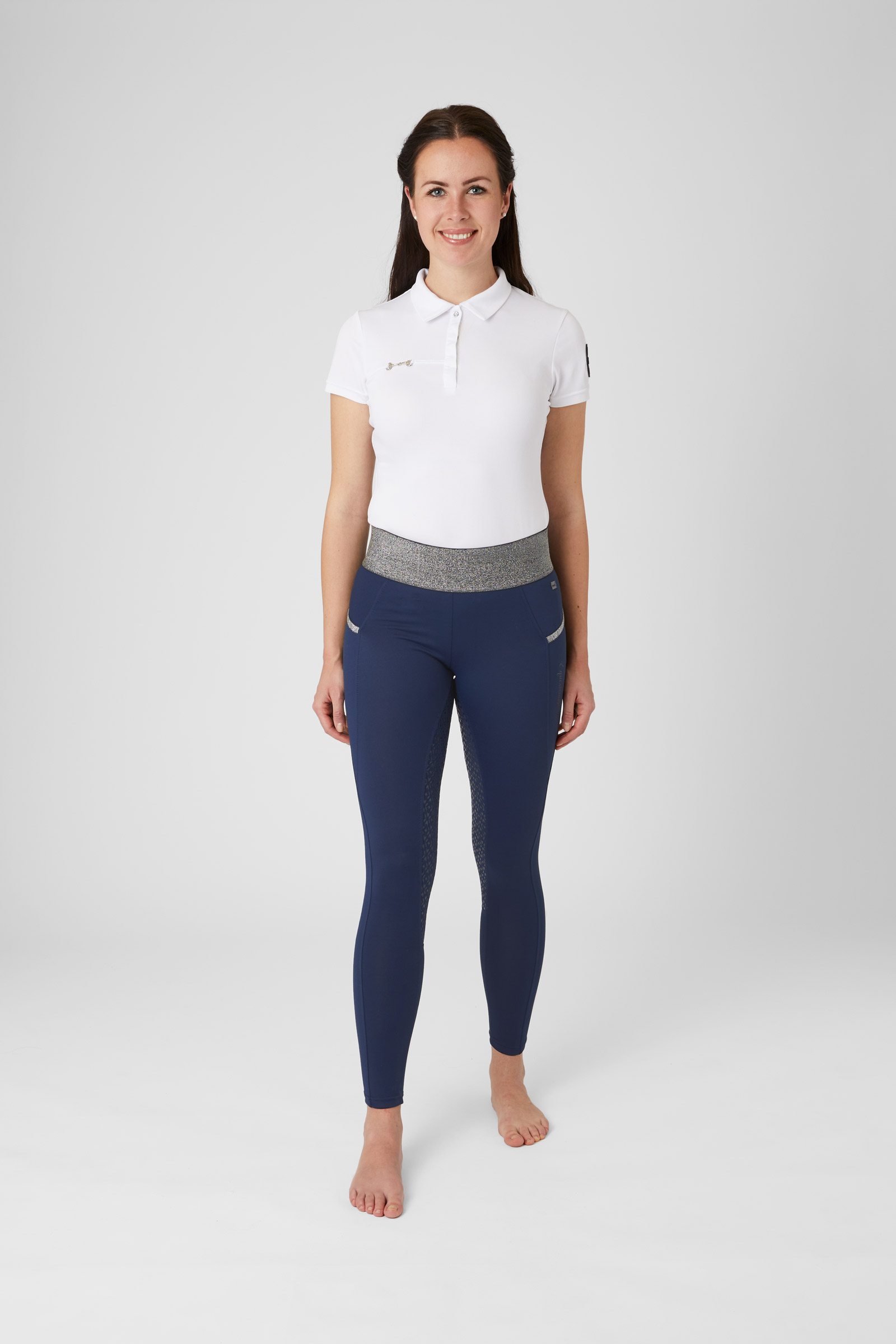 Leggings d'équitation fond intégral pour femmes avec Taille Scintillante