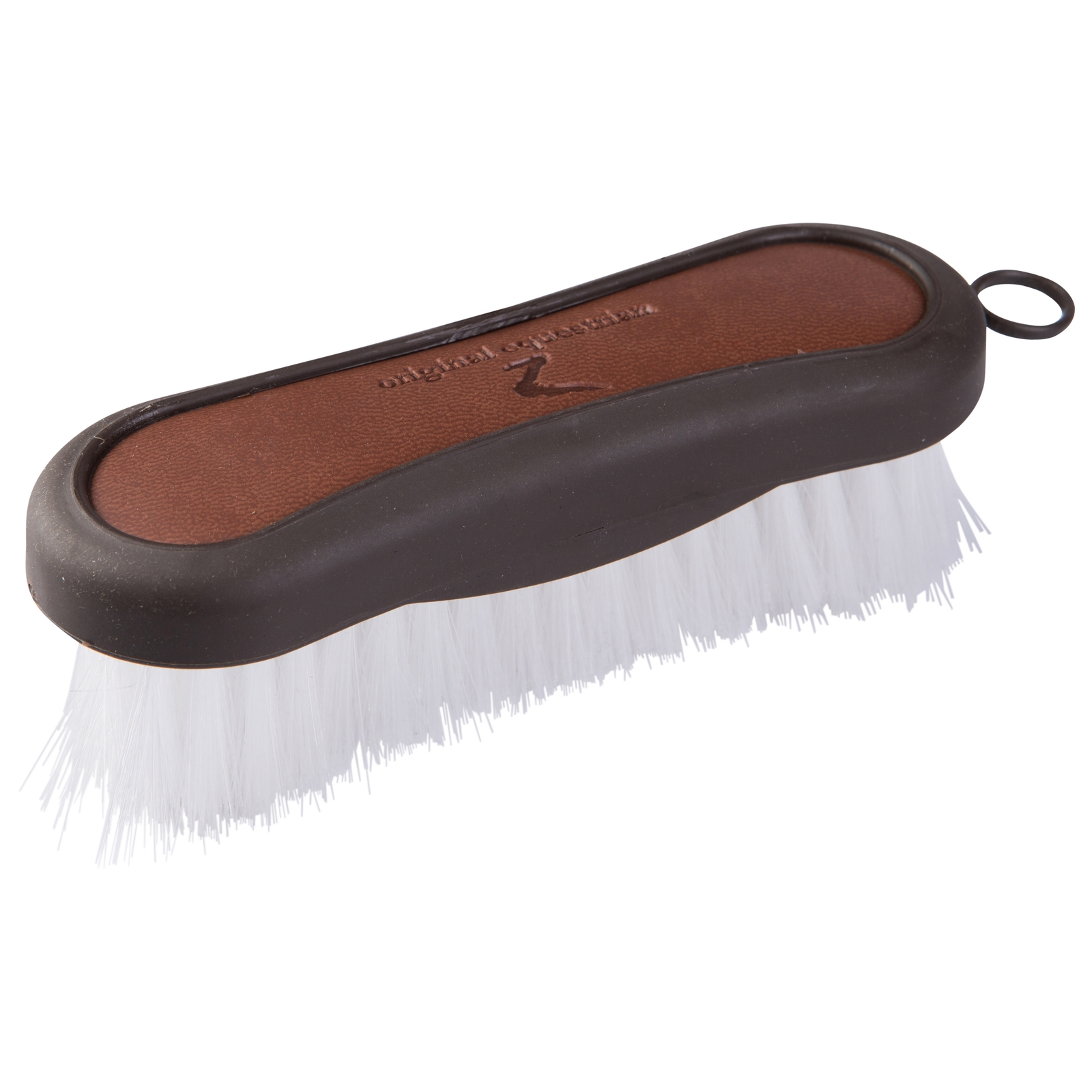 Brosse de pansage pour la t&ecirc;te poign&eacute;e cuir Horze Maddox
