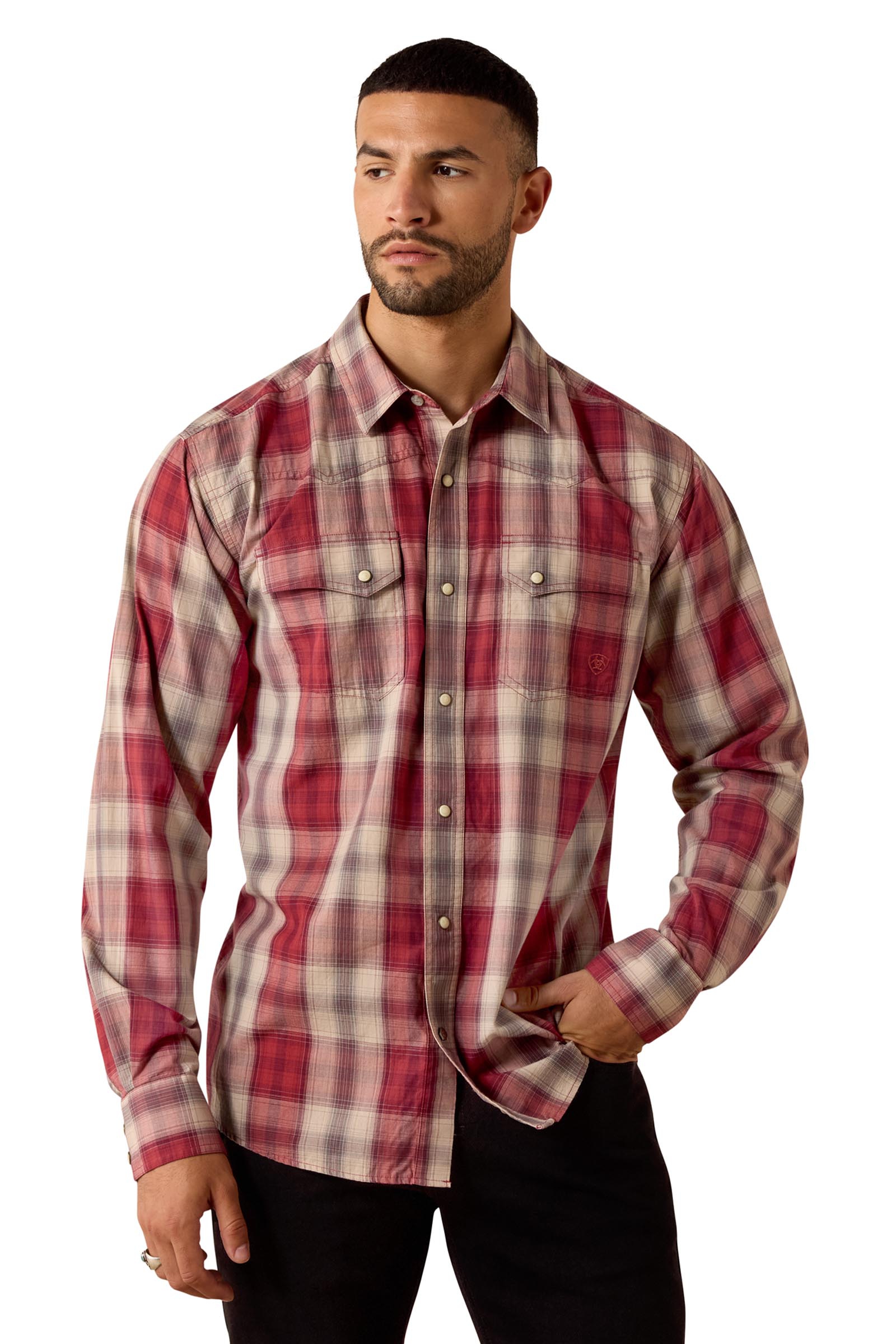 Ariat Retro Hawthorne chemise homme ajust&eacute;e &agrave; boutons-pression