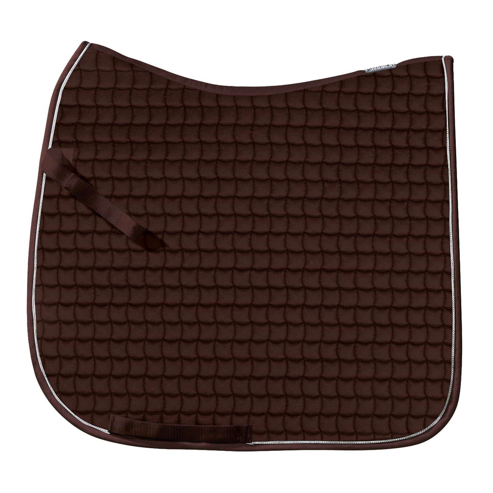 Dark Brown Tapis de selle de dressage coton Eskadron Argent