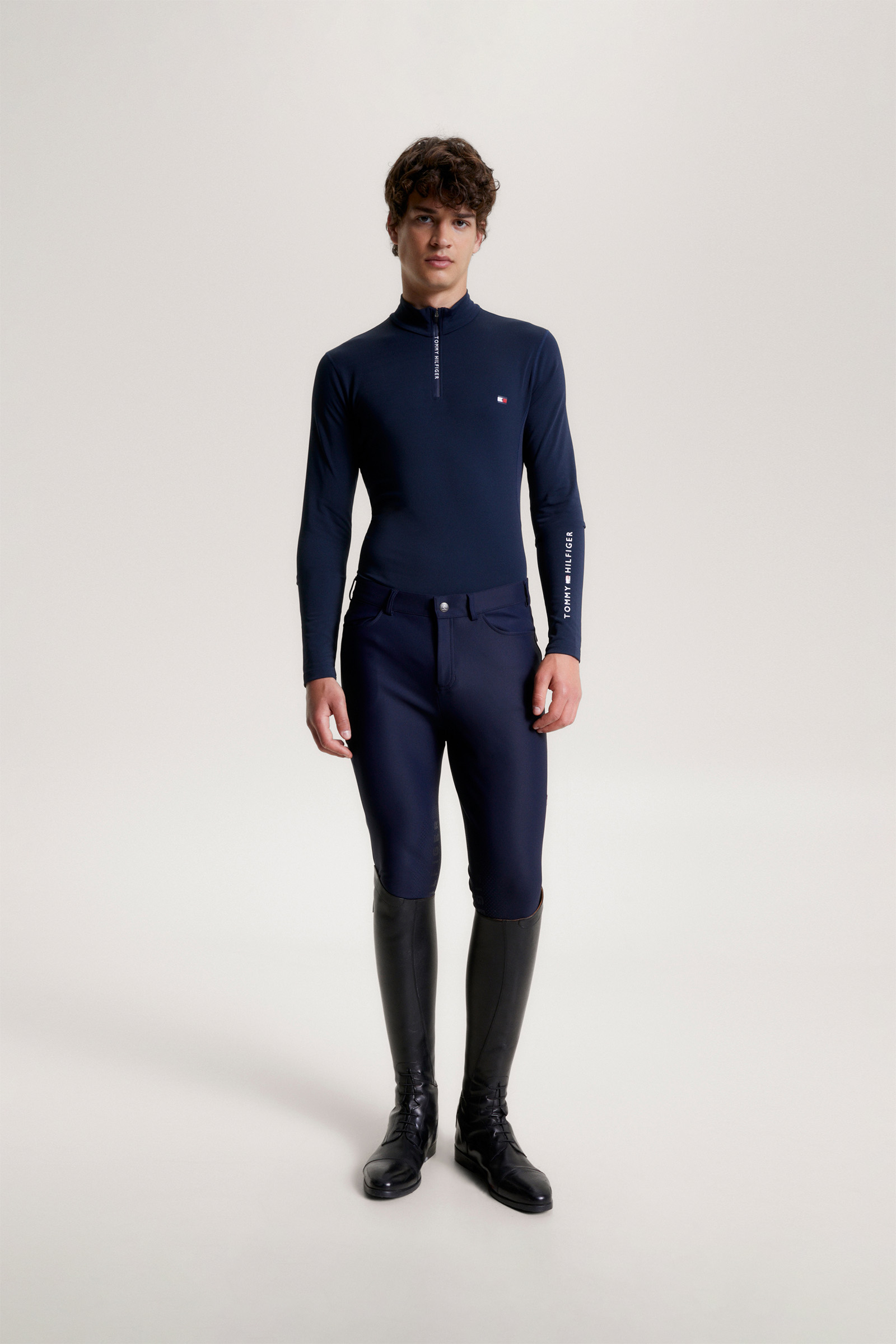 Tommy Hilfiger Equestrian 1/4 Zip Chemise thermique pour homme