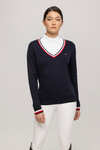 Tommy Hilfiger Equestrian Indiana pull col en V pour femme