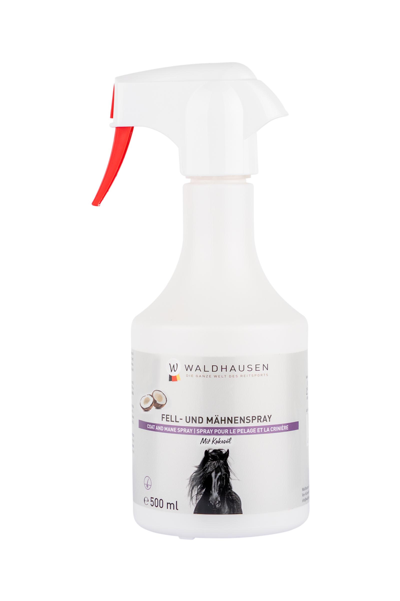 Waldhausen spray pour pelage et crinière à l'huile de coco, 500 ml