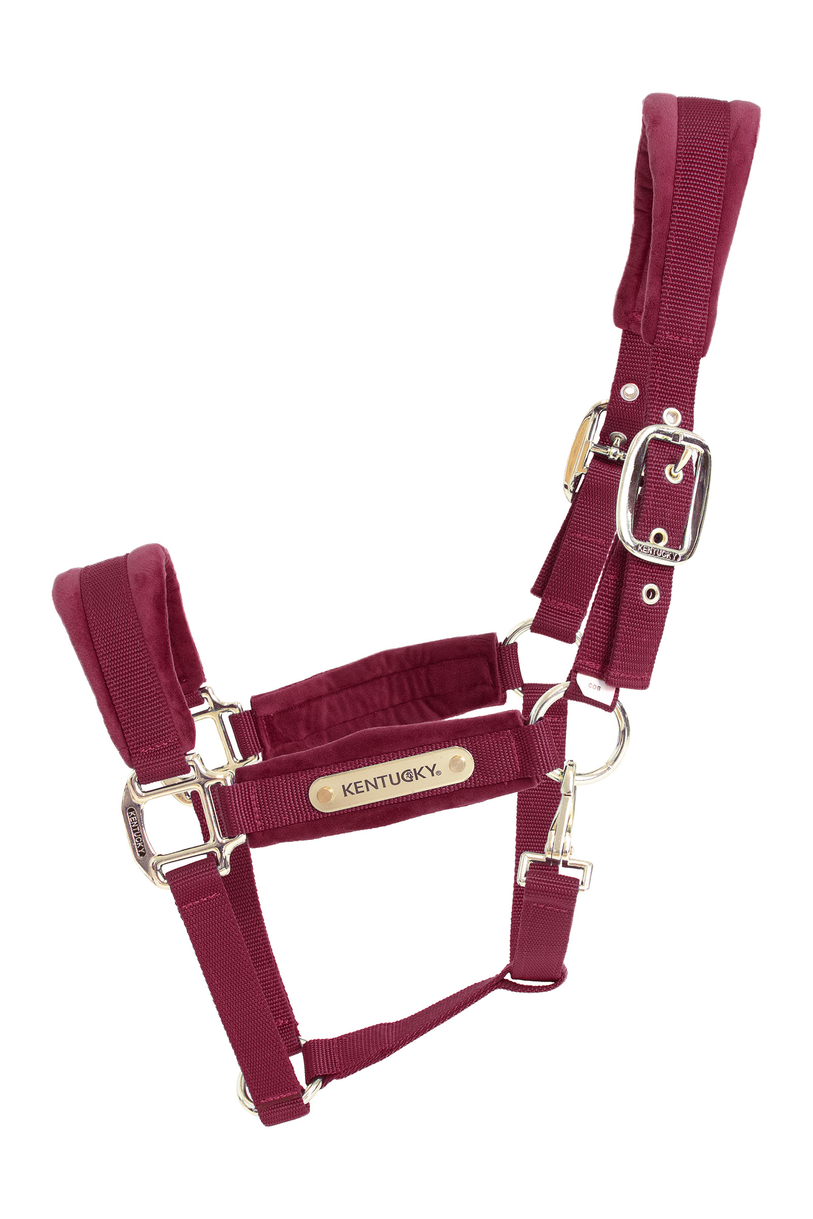 Burgundy Dark Red Kentucky Horsewear Velvet Licol