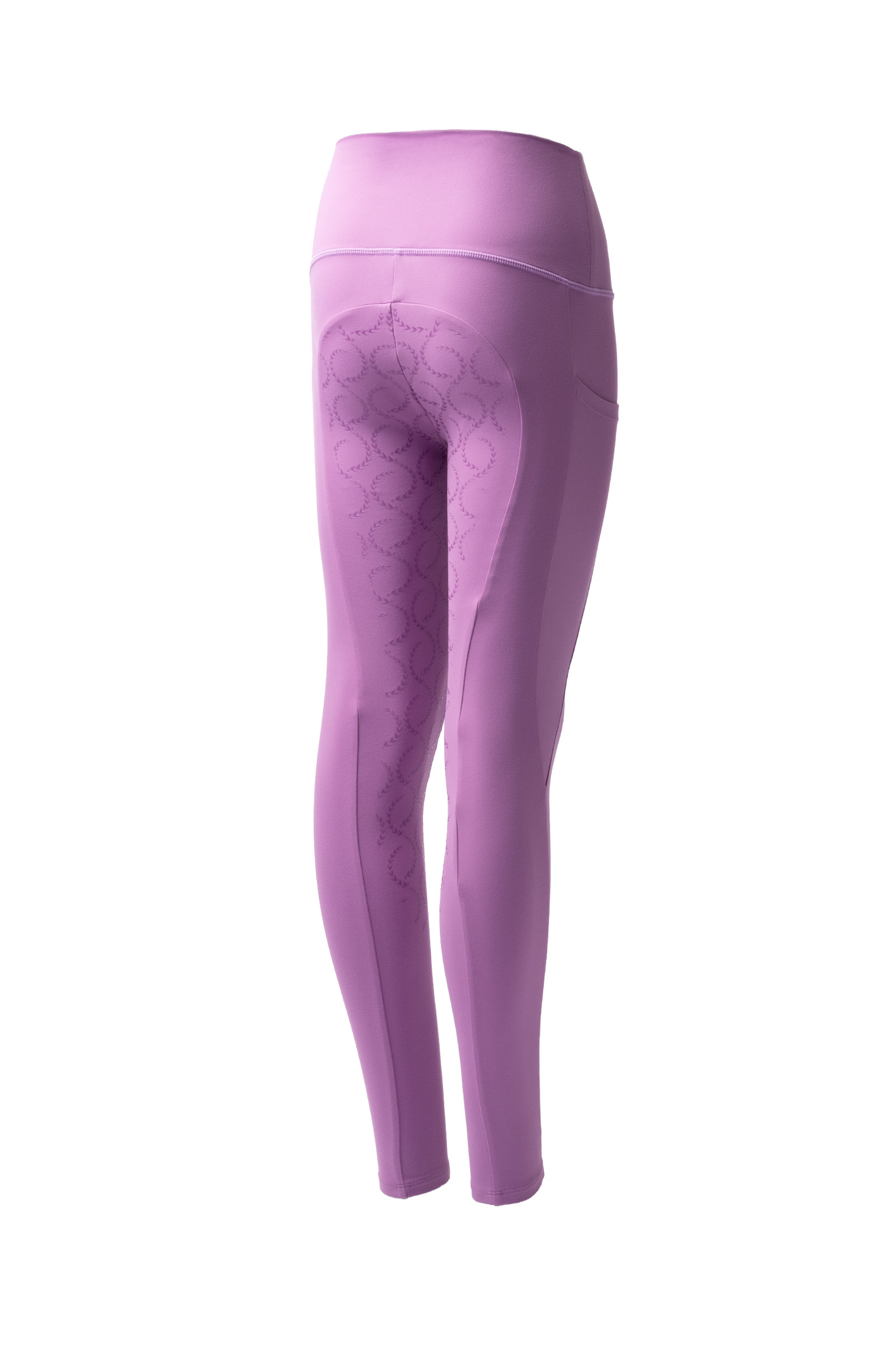 Pale pansey Horze Gillian Leggings d'équitation de compression à fond intégral pour enfant