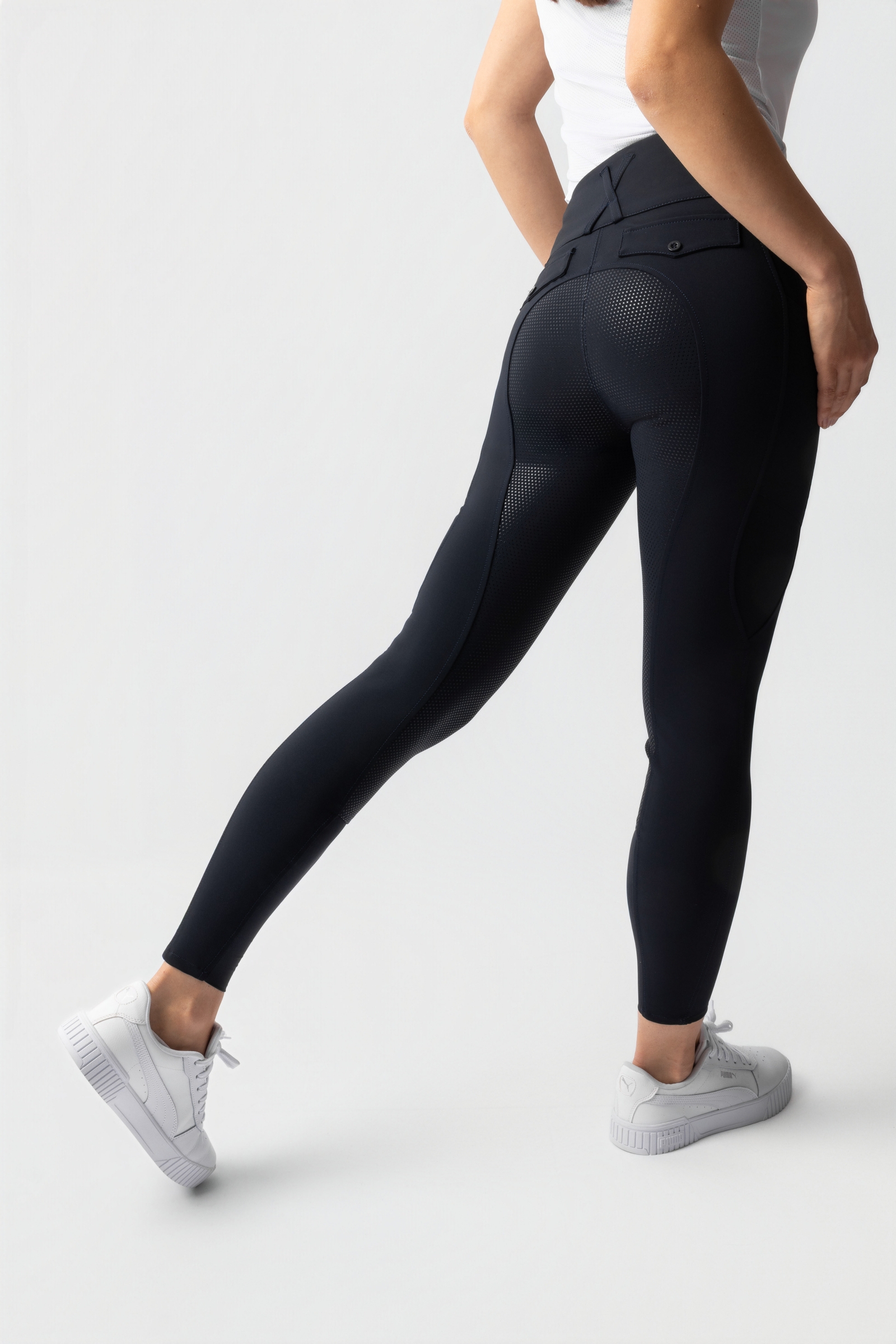 Horze Leonie pantalon d'&eacute;quitation femme &agrave; fond int&eacute;gral en silicone UPF 40+