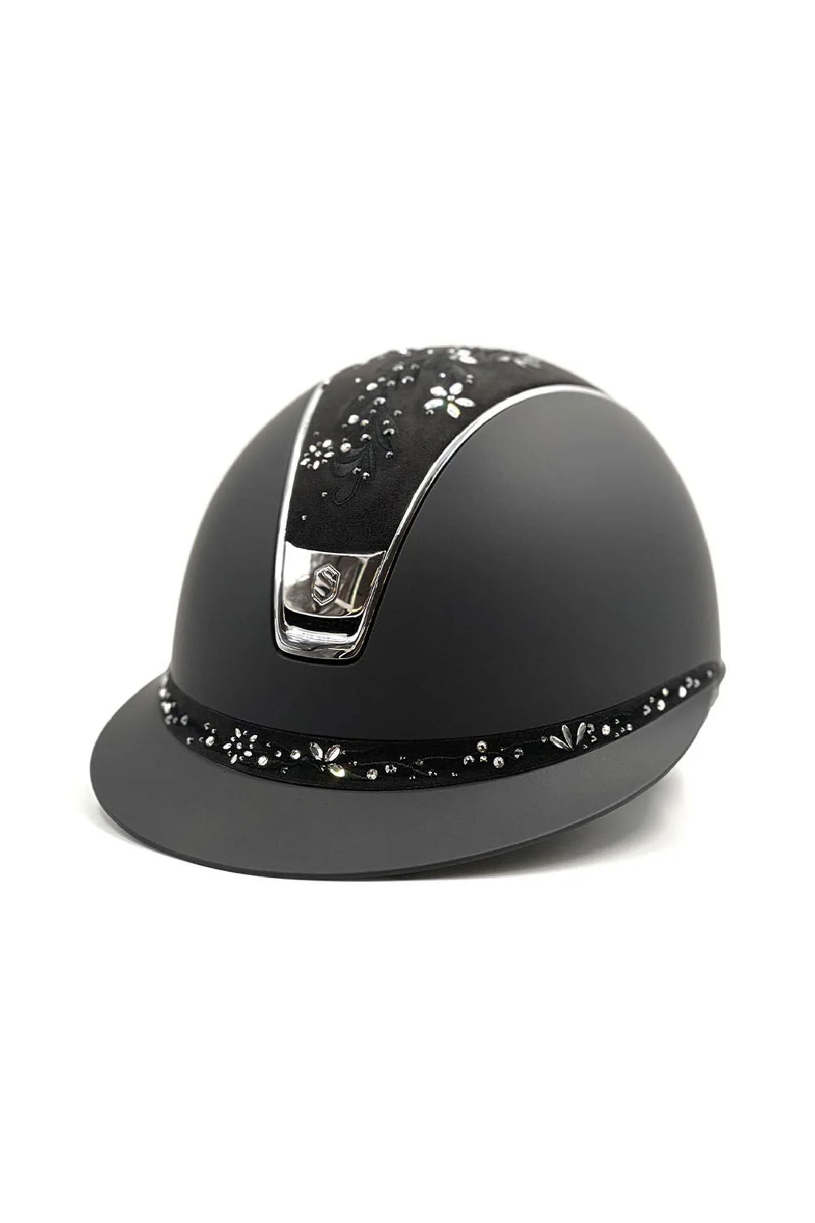 Black Samshield Miss Shield Shadowmatt avec bijoux en fleurs Swarovski, chrome 2.0