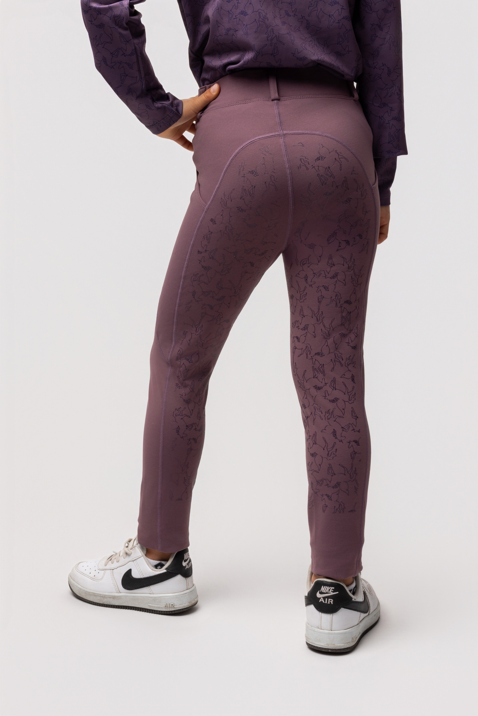 Horze Dea pantalon d'&eacute;quitation pour enfants avec fond int&eacute;gral