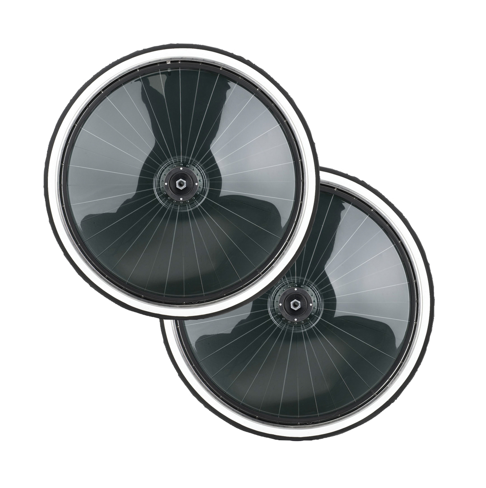 Roue de sulky Finntack 28” Lux, inoxydable avec flasques PVC (la paire)