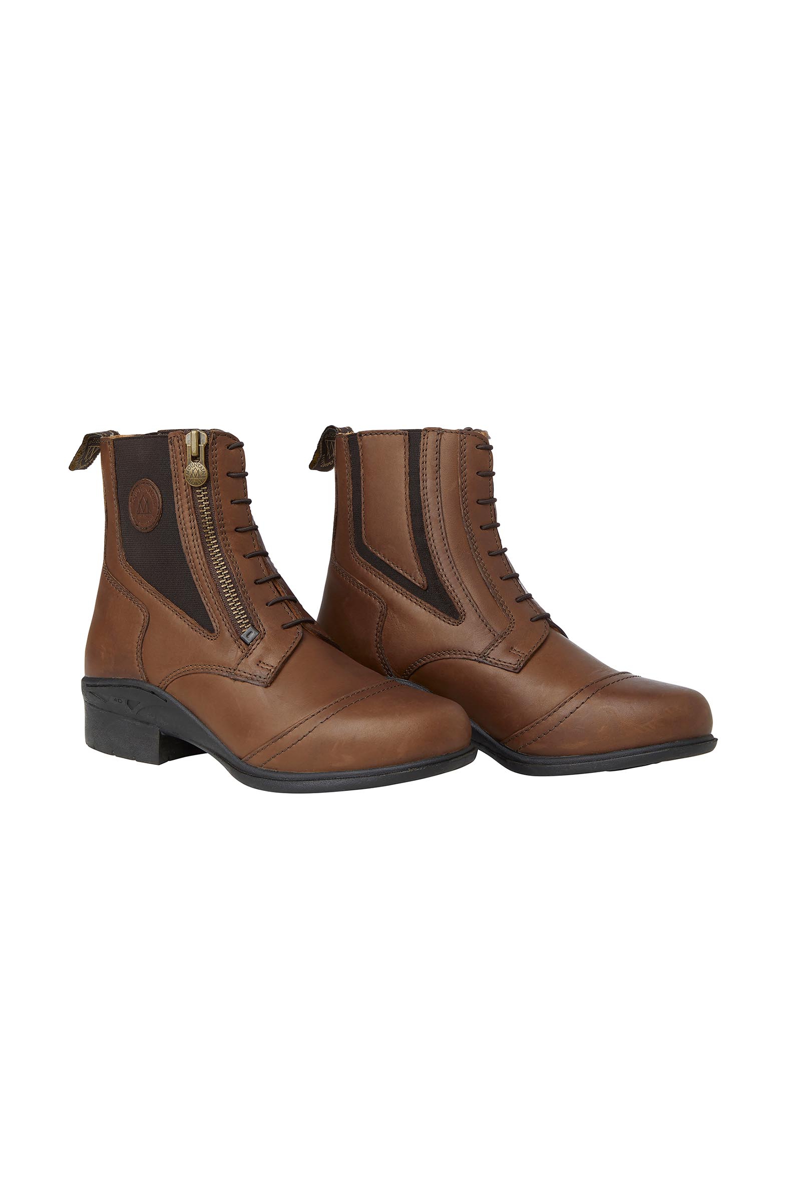 Brown Mountain Horse Valkyria boots paddock femme avec fermeture &eacute;clair lat&eacute;rale
