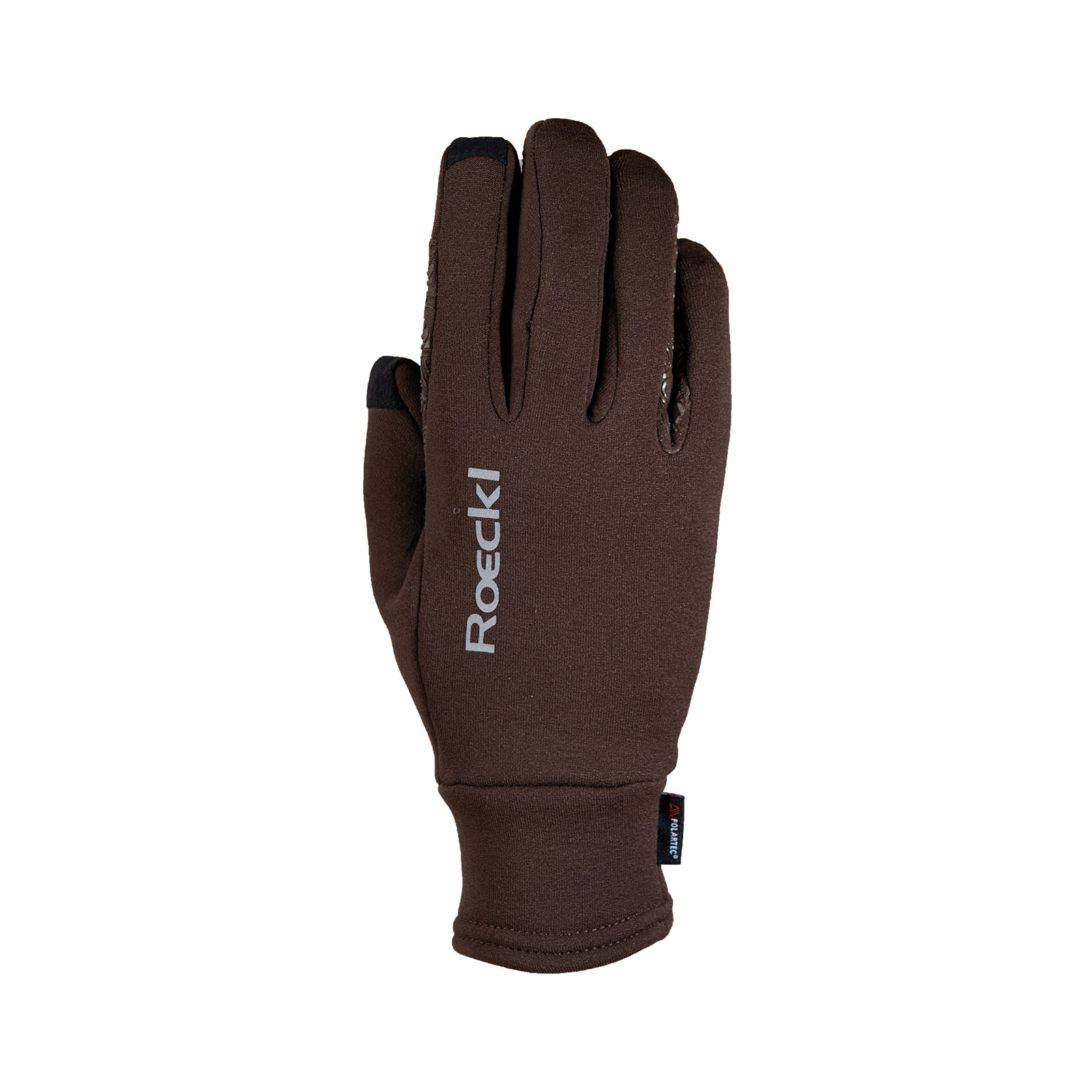 Dark Brown Roecl Weldon, gants Polartec Power Stretch, compatible écrans tactiles.