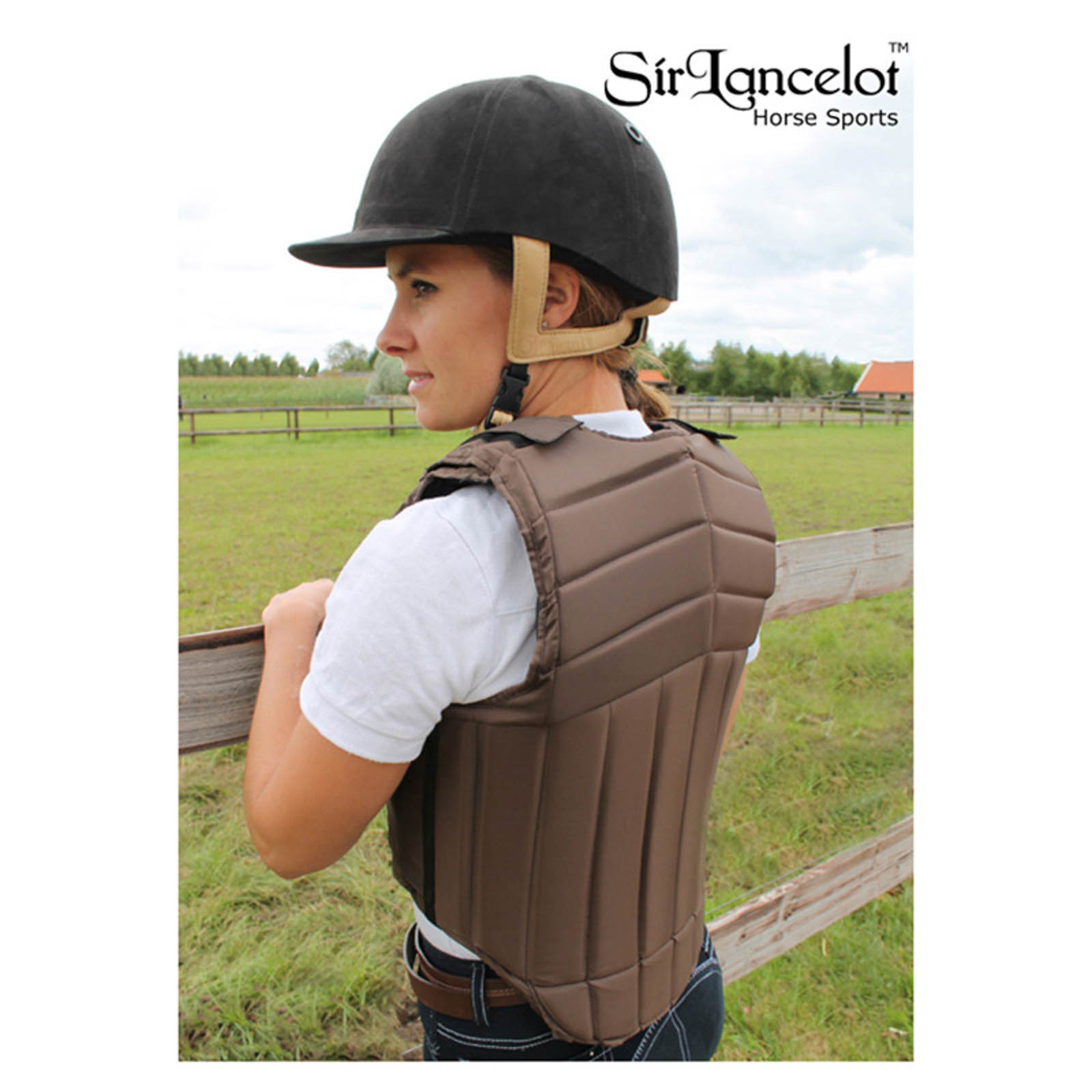 Brown Kavalkade Sir Lancelot Junior gilet de protection &eacute;questre pour enfants