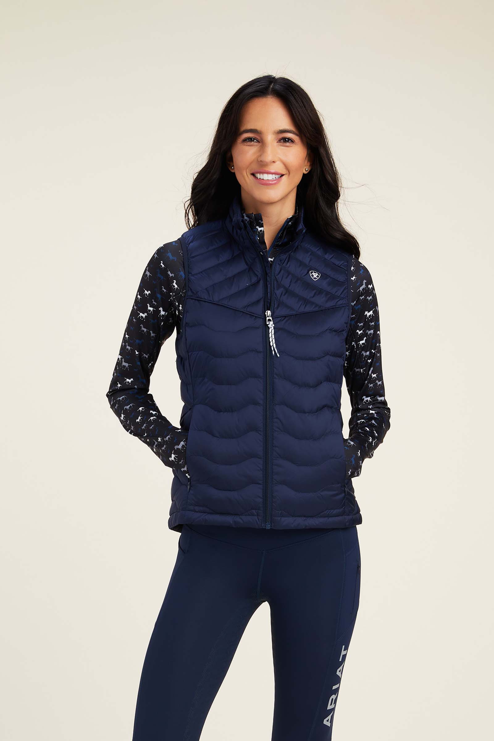 Blue Ariat Ideal Down gilet sans manches pour femmes