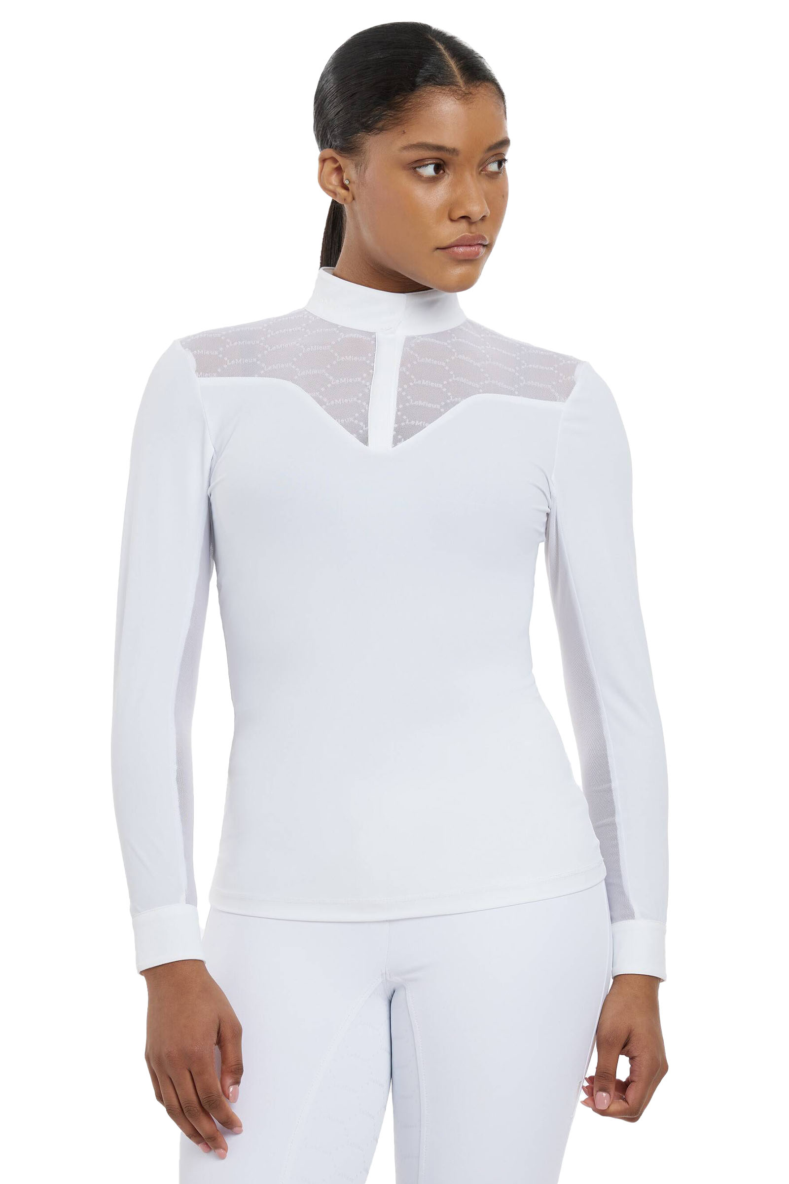 White LeMieux Emily chemise de concours &agrave; manches longues
